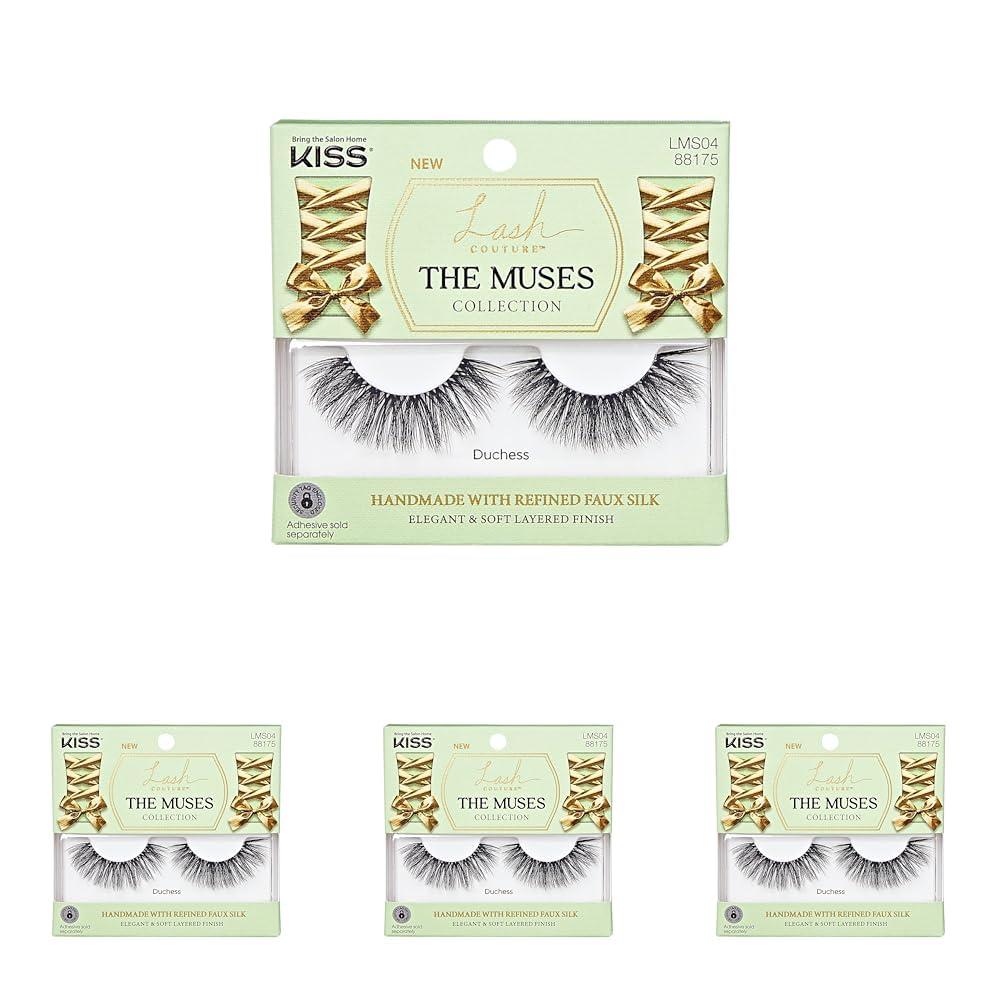 imageKISS The Muses False Eyelashes Legacy 12mm Includes 1 Pair Easy to Apply Reusable Lash ClustersDuchess