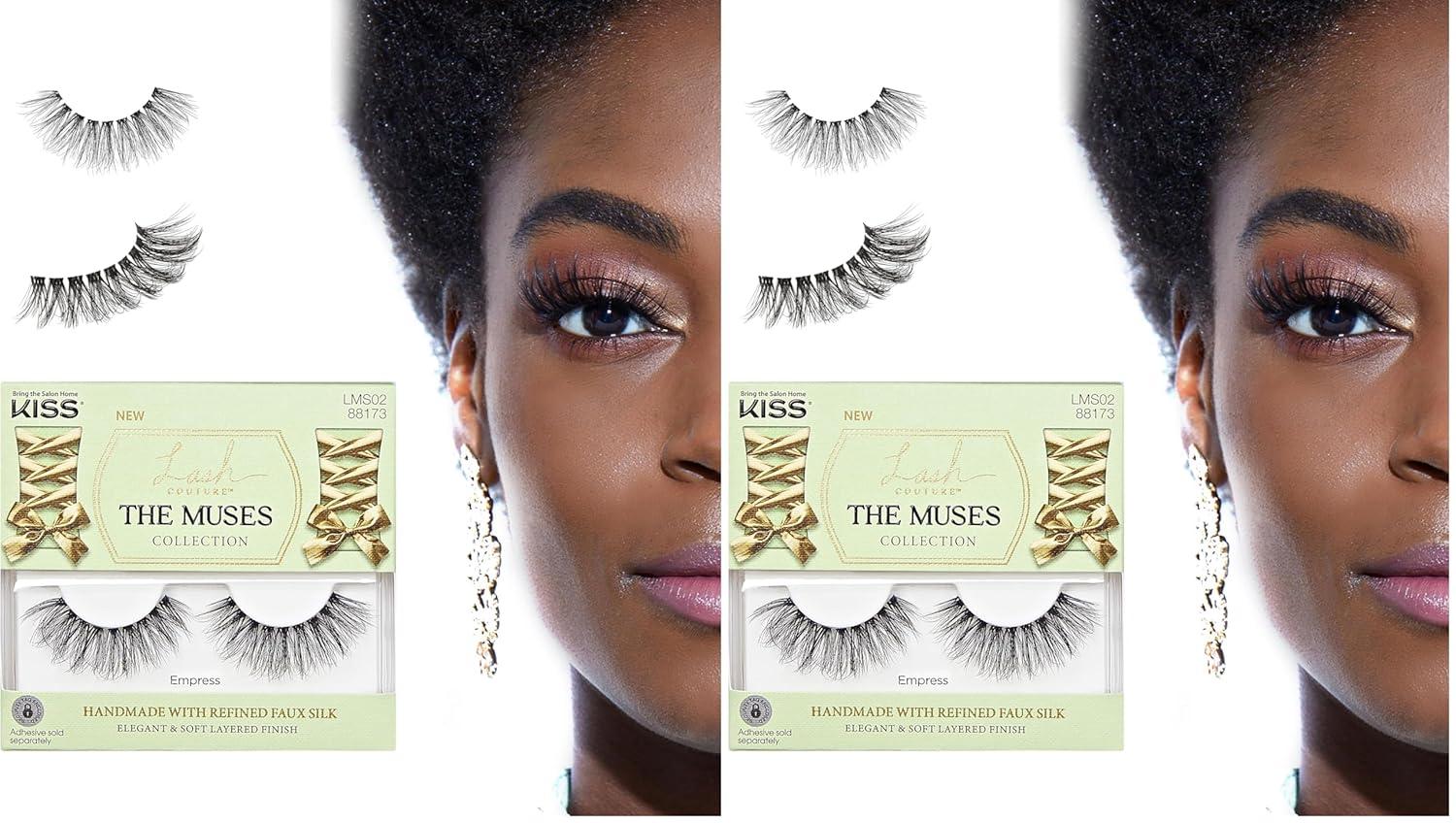 imageKISS The Muses False Eyelashes Legacy 12mm Includes 1 Pair Easy to Apply Reusable Lash ClustersEmpress