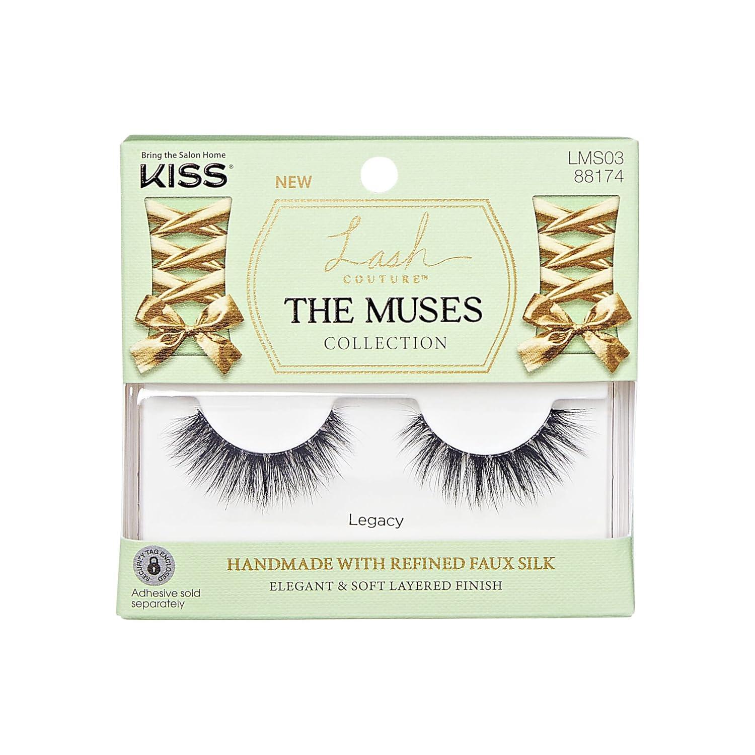 imageKISS The Muses False Eyelashes Legacy 12mm Includes 1 Pair Easy to Apply Reusable Lash ClustersLegacy