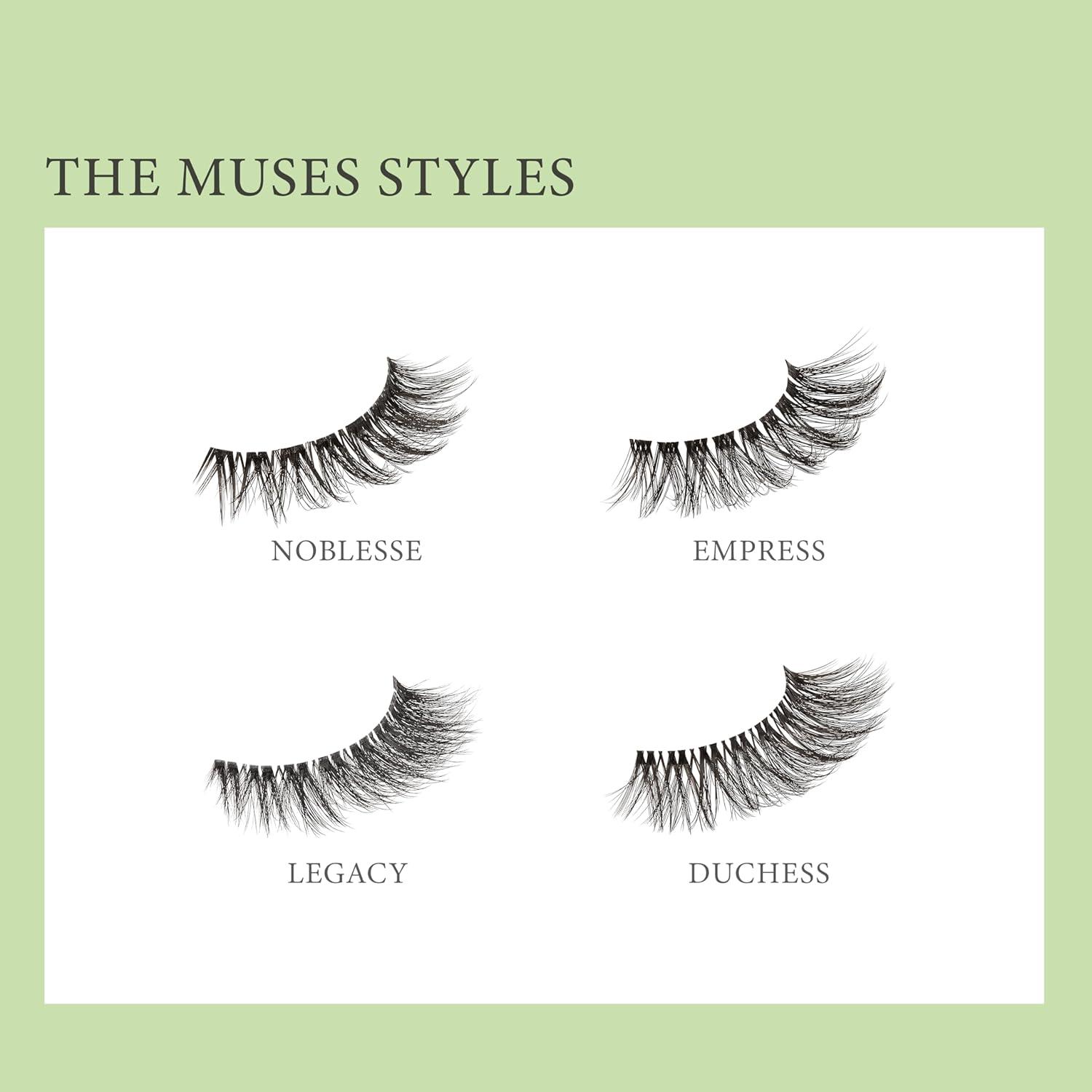 imageKISS The Muses False Eyelashes Legacy 12mm Includes 1 Pair Easy to Apply Reusable Lash ClustersNoblesse