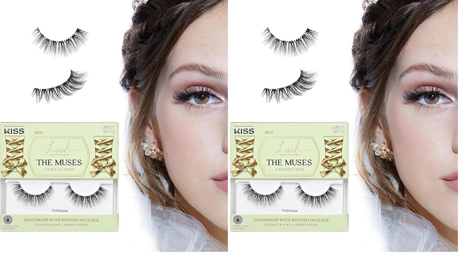 imageKISS The Muses False Eyelashes Legacy 12mm Includes 1 Pair Easy to Apply Reusable Lash ClustersNoblesse
