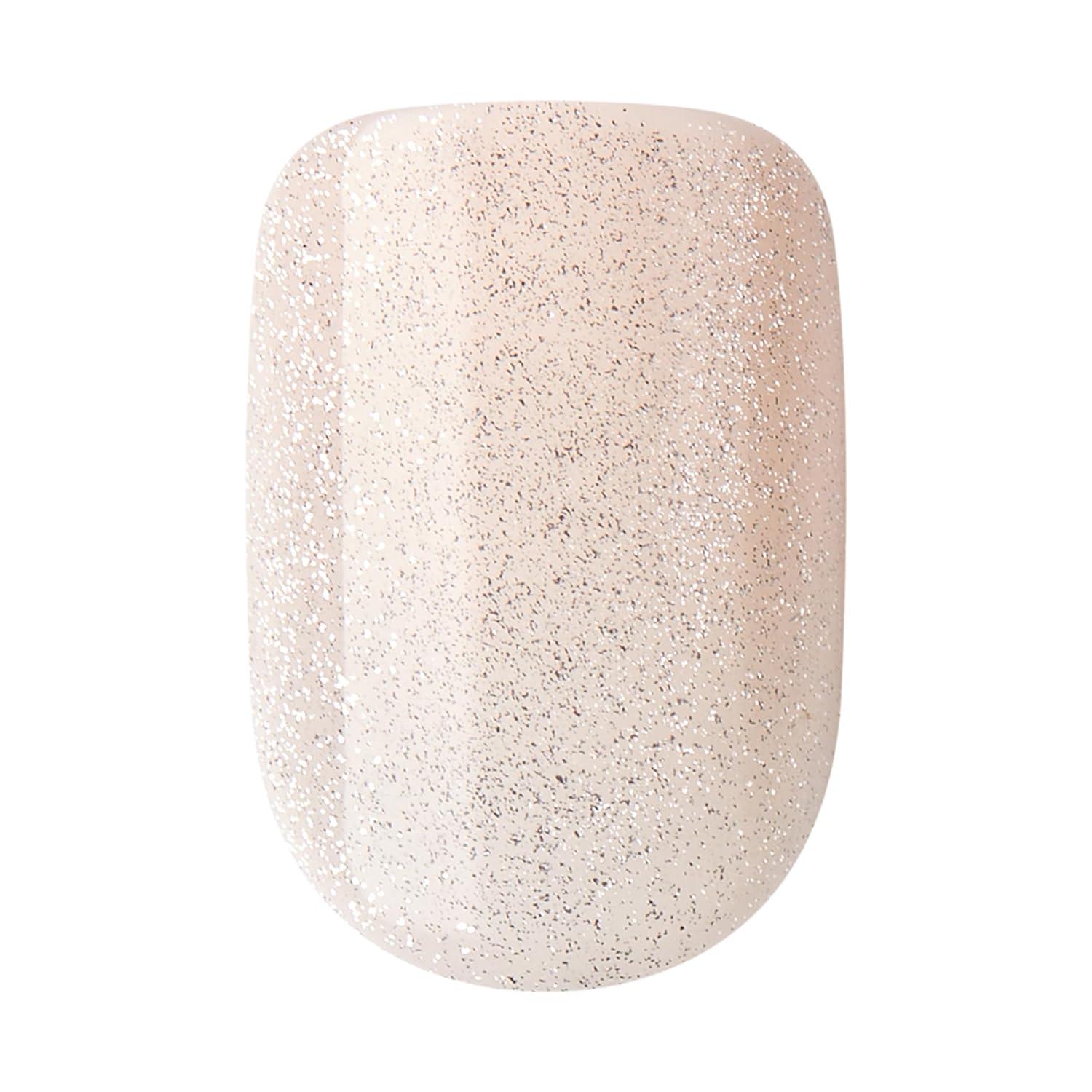 imageKISS colorFX by imPRESS Press On Nails Rebel Solid White Short Squoval IMPROVED adhesive Up to 10Day Hold Nail Kit Includes 30 Fake Nails Prep Pad Manicure Stick Mini Nail File33 Count Pack of 1