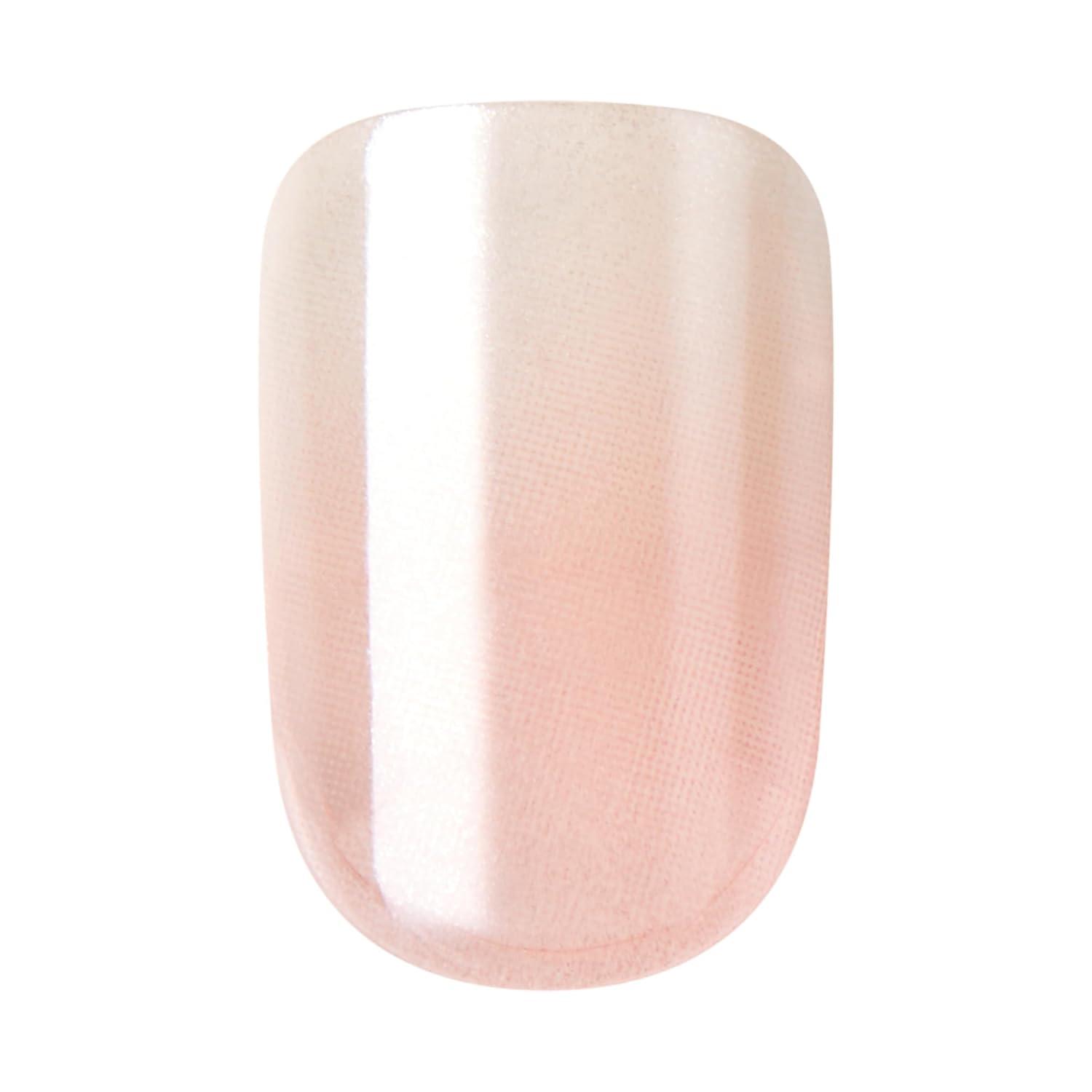 imageKISS colorFX by imPRESS Press On Nails Rebel Solid White Short Squoval IMPROVED adhesive Up to 10Day Hold Nail Kit Includes 30 Fake Nails Prep Pad Manicure Stick Mini Nail FilePack of 2