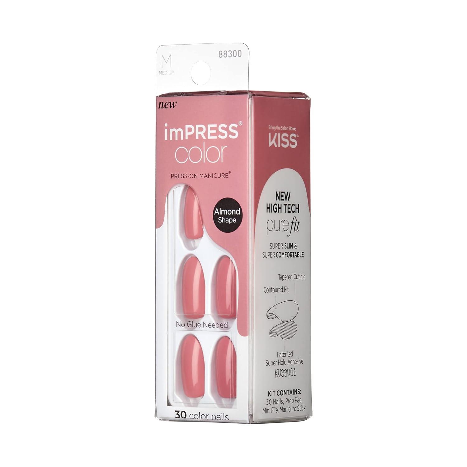 imageKISS imPRESS Color PressOn Manicure Fake Nails All Black Short ampamp Square Solid Black Ready To Wear Chip Proof Smudge Proof No Dry Time Mini File ampamp More 30 CountSweet Aroma