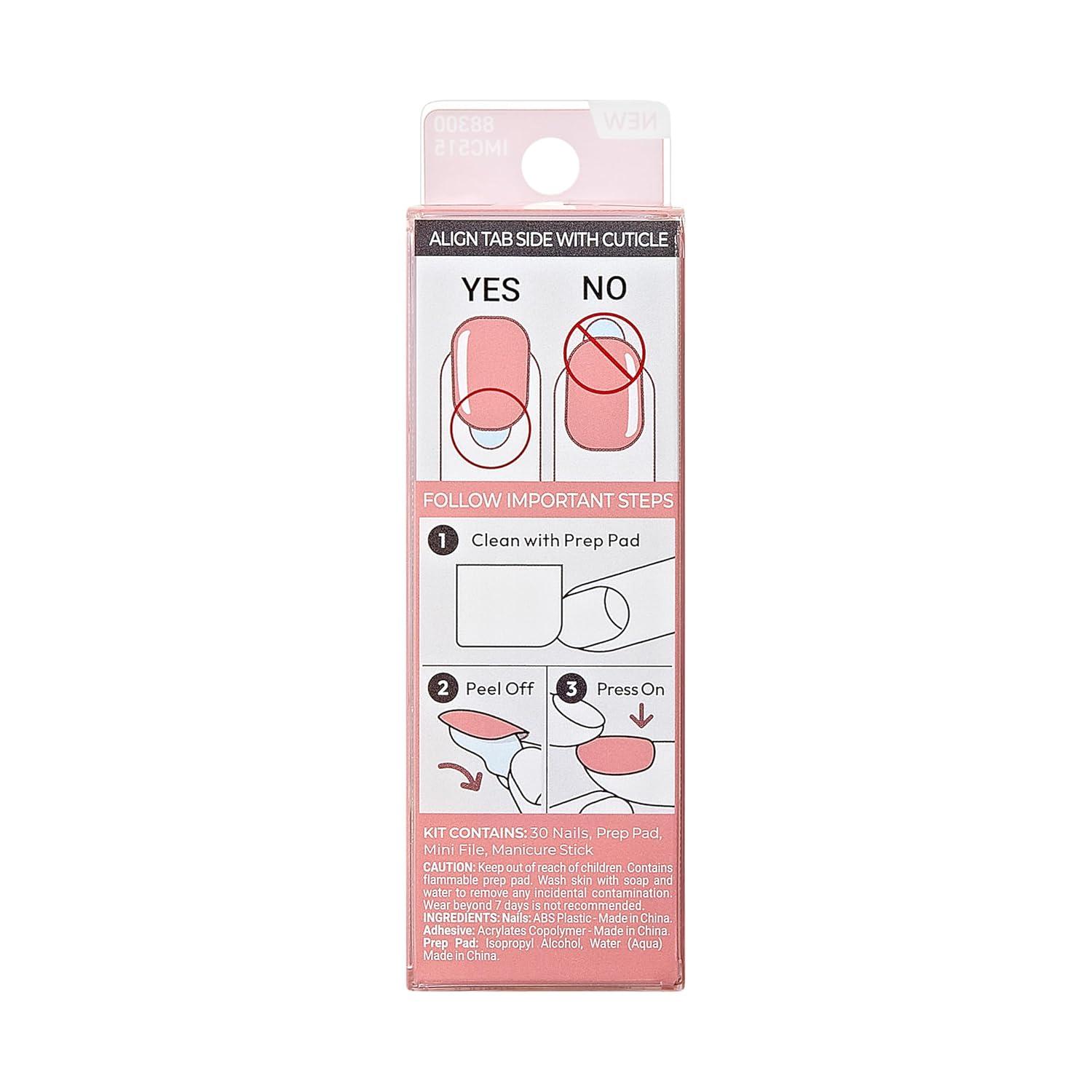 imageKISS imPRESS Color PressOn Manicure Fake Nails All Black Short ampamp Square Solid Black Ready To Wear Chip Proof Smudge Proof No Dry Time Mini File ampamp More 30 CountSweet Aroma