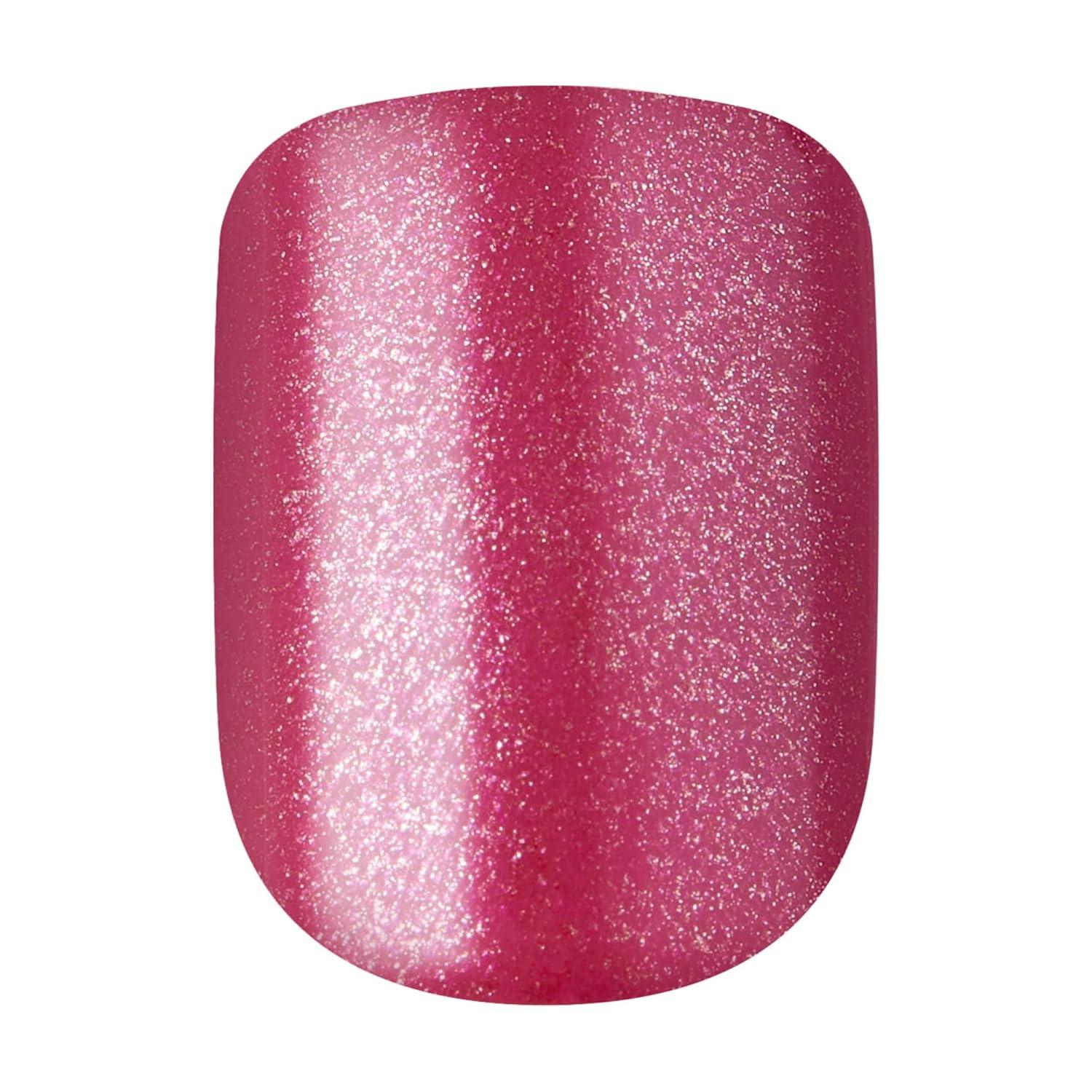 imageKISS imPRESS Color PressOn Manicure Gel Nail Kit PureFit Technology Short Length Peanut Pink PolishFree Solid Color Mani Includes Prep Pad Mini File Cuticle Stick and 30 Fake Nails