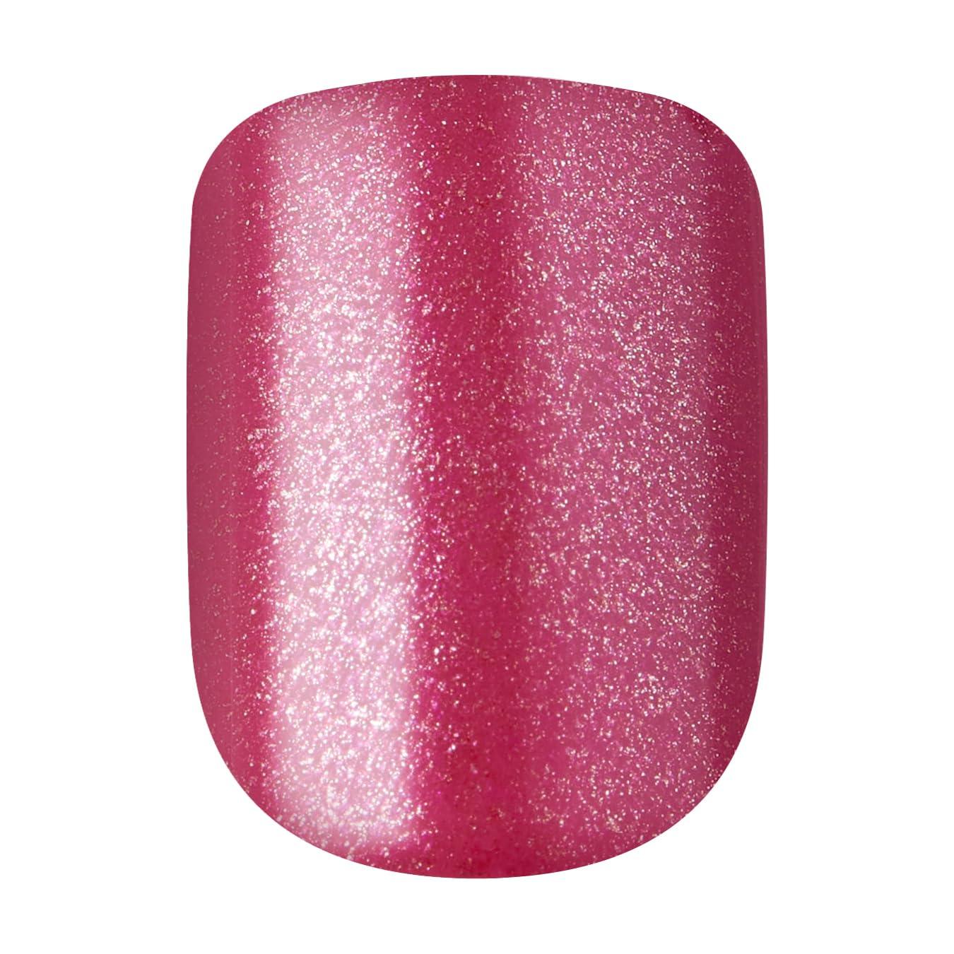 imageKISS imPRESS Color PressOn Manicure Gel Nail Kit PureFit Technology Short Length Peanut Pink PolishFree Solid Color Mani Includes Prep Pad Mini File Cuticle Stick and 30 Fake Nails