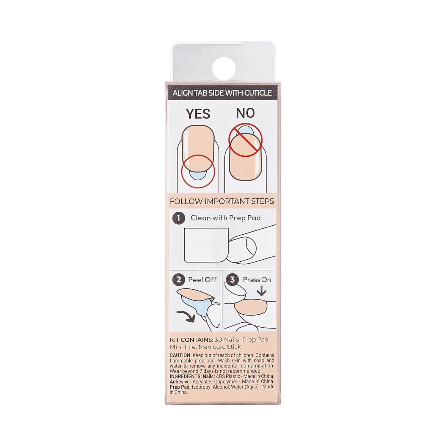 imageKISS imPRESS Color PressOn Manicure Gel Nail Kit PureFit Technology Short Length Taupe Prize PolishFree Solid Color Mani Includes Prep Pad Mini File Cuticle Stick and 30 Fake NailsShort