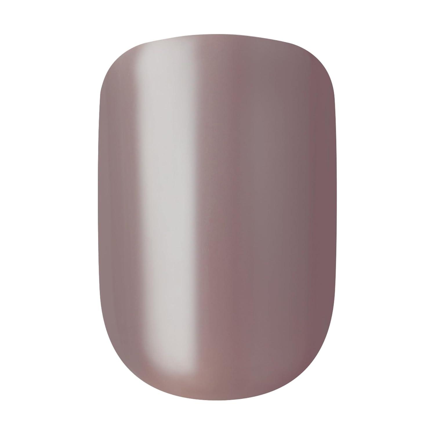 imageKISS imPRESS Color PressOn Manicure Gel Nail Kit PureFit Technology Short Length Taupe Prize PolishFree Solid Color Mani Includes Prep Pad Mini File Cuticle Stick and 30 Fake Nails33 Piece Set