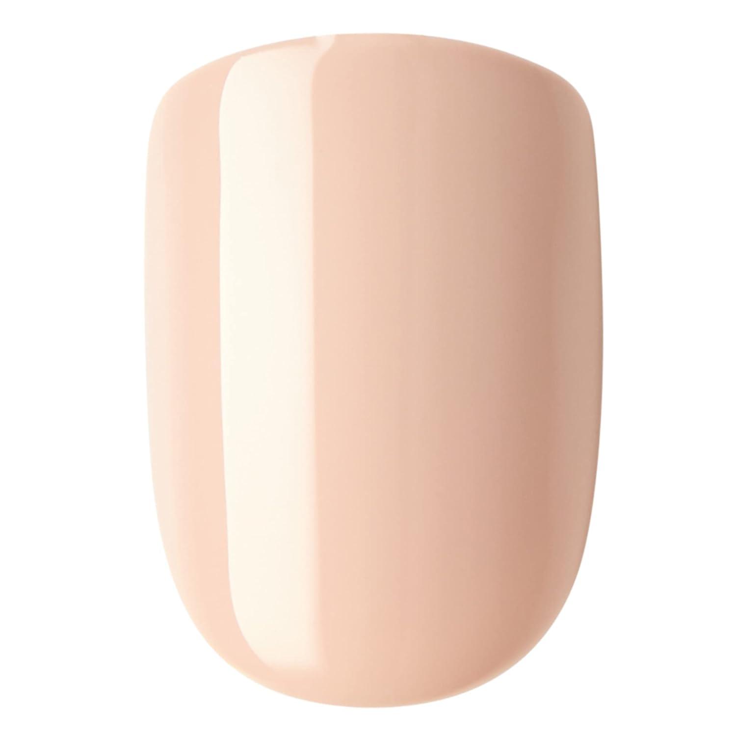 imageKISS imPRESS Color PressOn Manicure Gel Nail Kit PureFit Technology Short Length Taupe Prize PolishFree Solid Color Mani Includes Prep Pad Mini File Cuticle Stick and 30 Fake NailsShort
