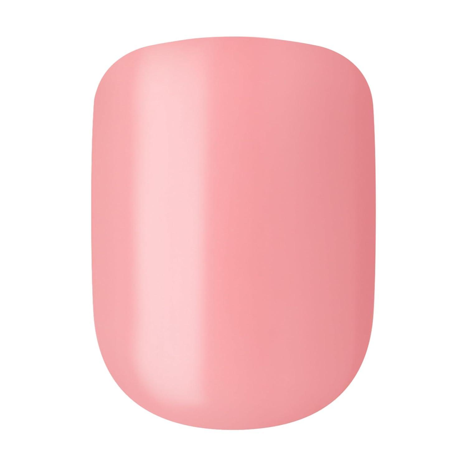 imageKISS imPRESS Color PressOn Nails PolishFree Manicure Set Frosting 30 ChipProof SmudgeProof Fake NailsPretty Pink