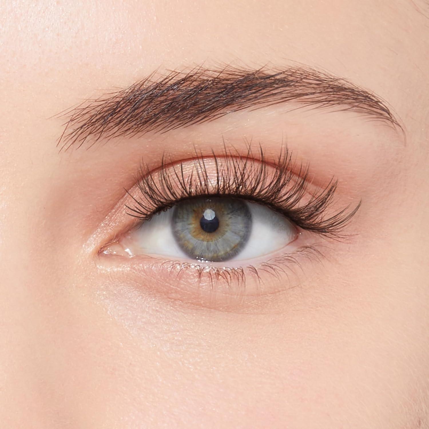 imageKISS imPRESS Falsies Press On Self Adhesive Eyelashes 12mm14mm Glam Volume Press On Lashes Black No Glue Needed Invisible Band 20 Lash Clusters ampamp NonStick Applicator SpikyVoluminous