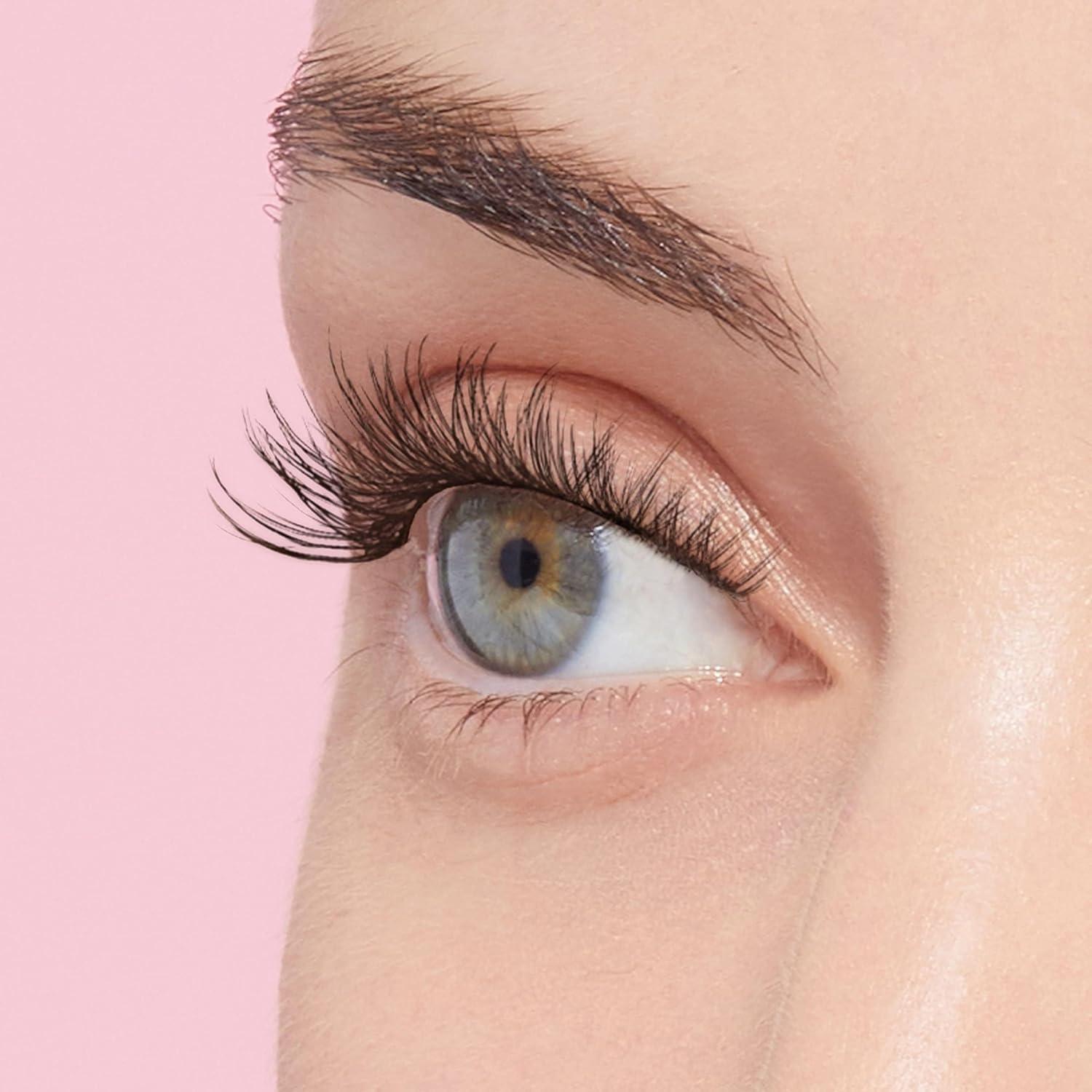 imageKISS imPRESS Falsies Press On Self Adhesive Eyelashes 12mm14mm Glam Volume Press On Lashes Black No Glue Needed Invisible Band 20 Lash Clusters ampamp NonStick Applicator SpikyVoluminous