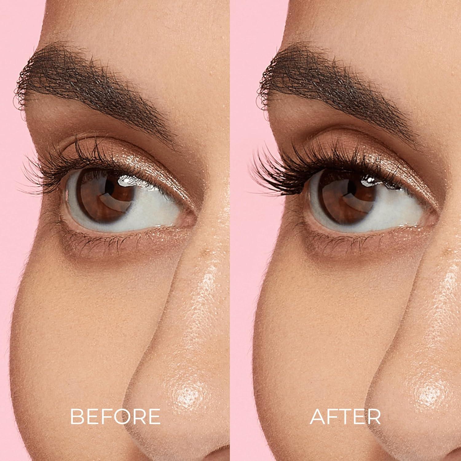imageKISS imPRESS Falsies Press On Self Adhesive Eyelashes 12mm14mm Natural Volume Press On Lashes Black No Glue Needed Invisible Band 12 Lash Clusters Chic12 Piece Assortment