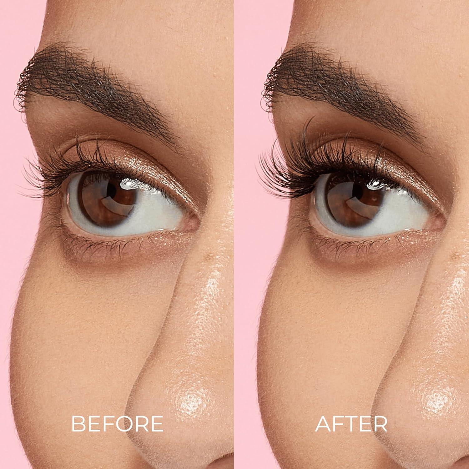 imageKISS imPRESS Falsies Press On Self Adhesive Eyelashes 12mm14mm Natural Volume Press On Lashes Black No Glue Needed Invisible Band 12 Lash Clusters SleekModern Natural