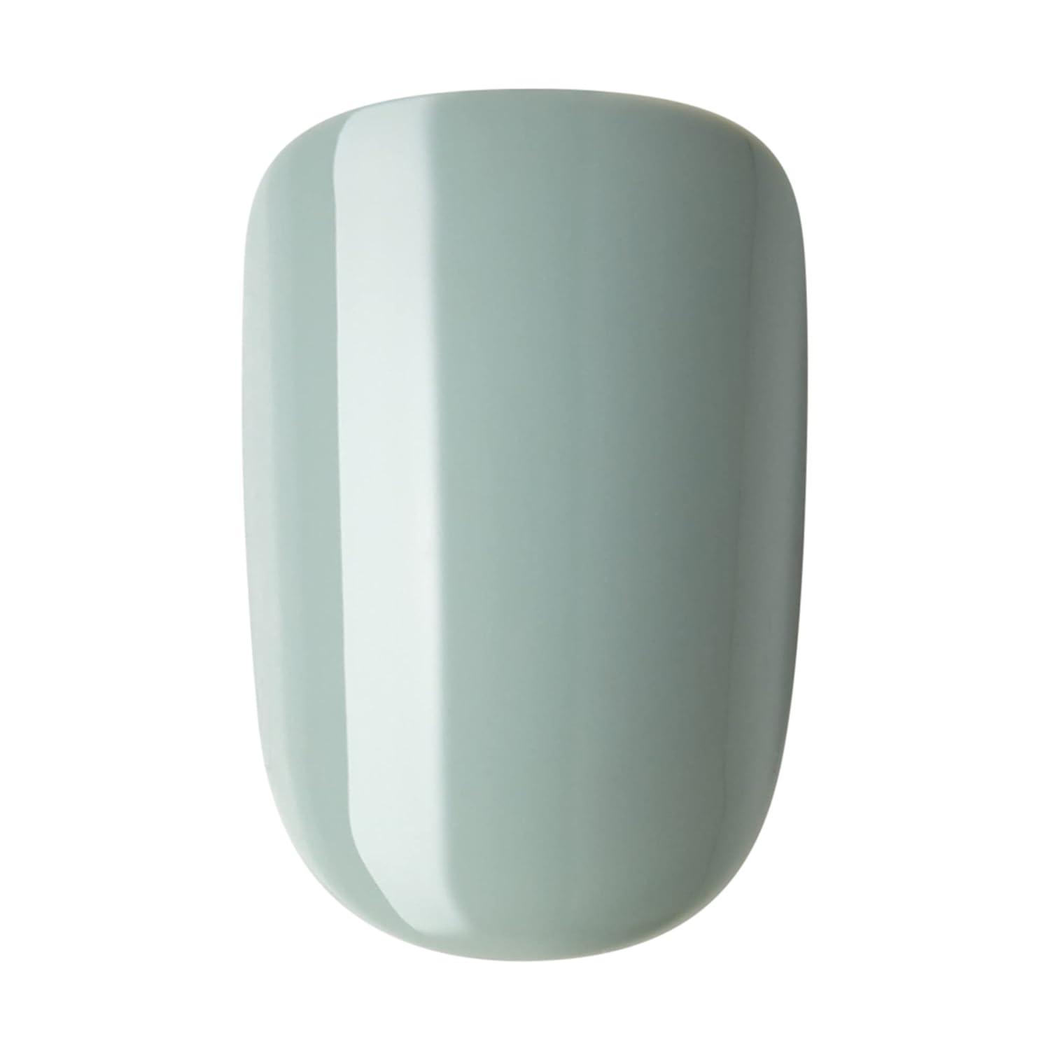 imageKISS imPRESS No Glue Mani Press On Nails Baby why so Blue Blue Short Size Squoval Shape Includes 30 Nails Prep Pad Instructions Sheet 1 Manicure Stick 1 Mini FileSolid
