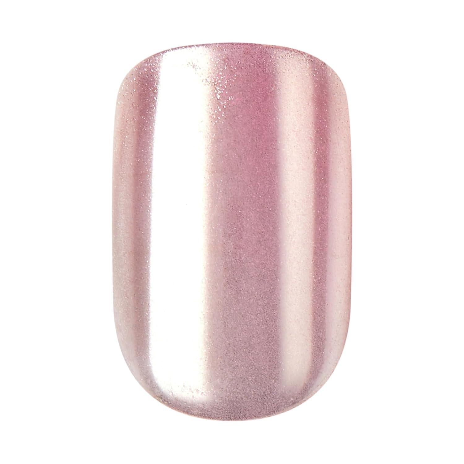 imageKISS imPRESS No Glue Mani Press On Nails Color FX Satellite Light Pink Short Size Squoval Shape Includes 30 Nails Prep Pad Instructions Sheet 1 Manicure Stick 1 Mini FileWanderlust