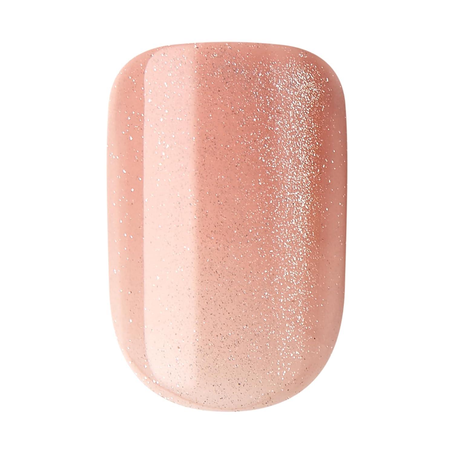 imageKISS imPRESS No Glue Mani Press On Nails Color FX Starstruck Beige Short Size Squoval Shape Includes 30 Nails Prep Pad Instructions Sheet 1 Manicure Stick 1 Mini FileShort Squoval