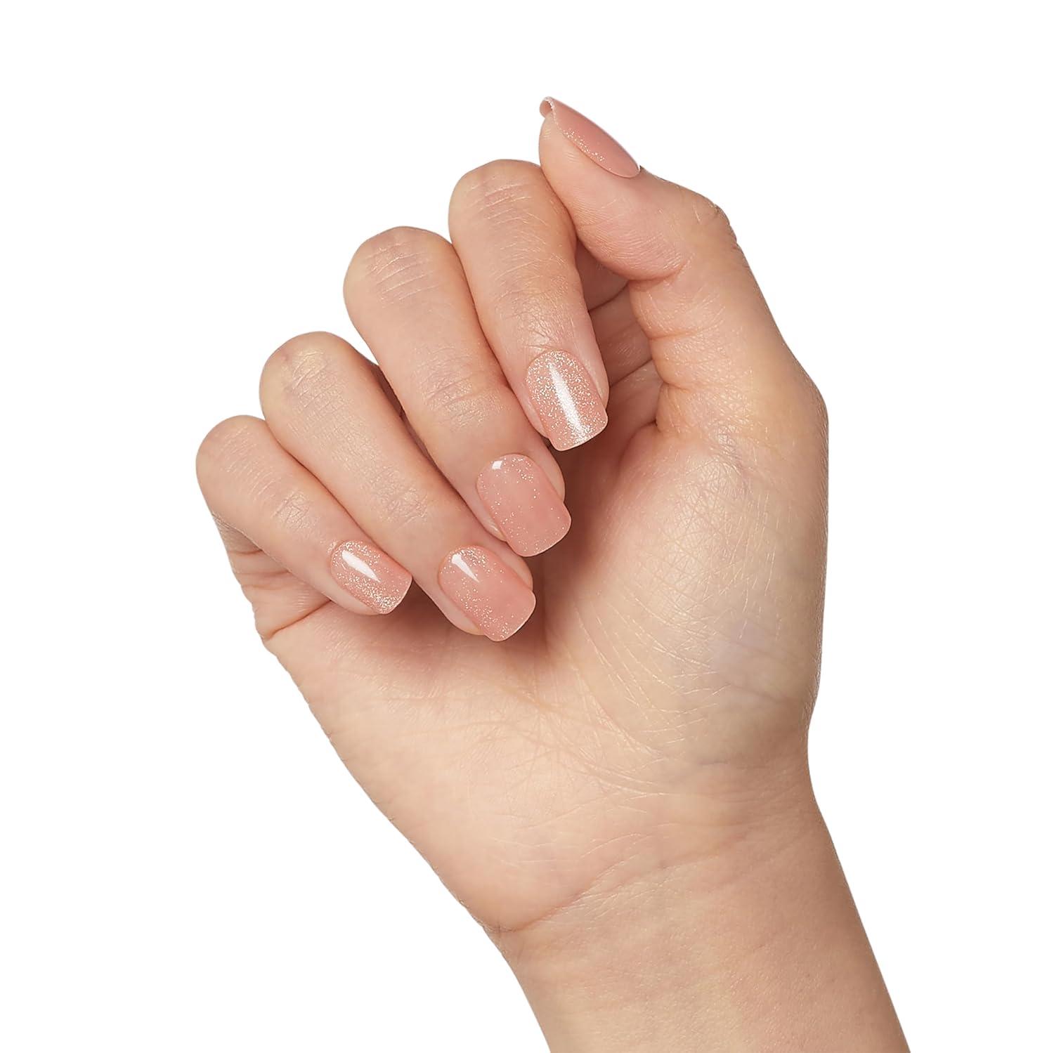 imageKISS imPRESS No Glue Mani Press On Nails Color FX Starstruck Beige Short Size Squoval Shape Includes 30 Nails Prep Pad Instructions Sheet 1 Manicure Stick 1 Mini FileShort Squoval