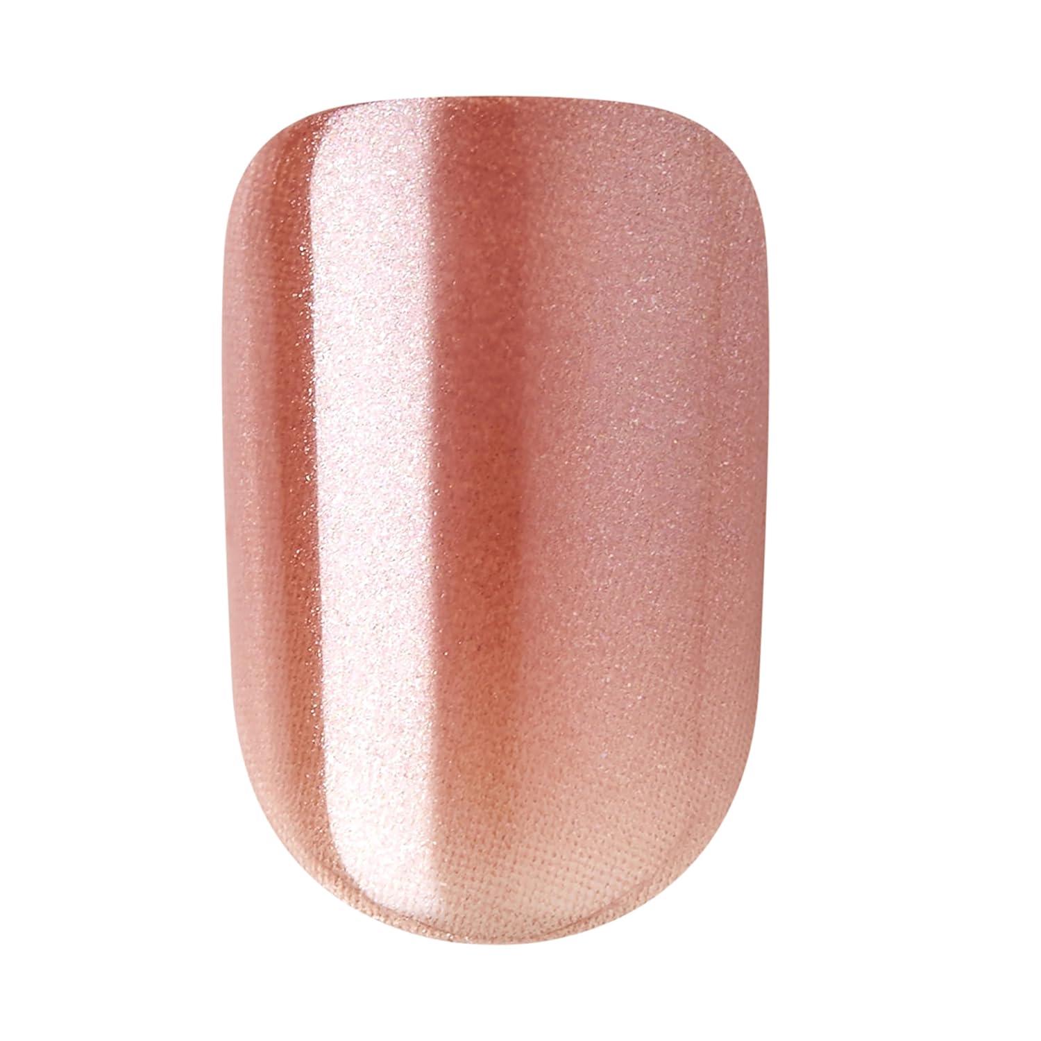 imageKISS imPRESS No Glue Mani Press On Nails Color FX Starstruck Beige Short Size Squoval Shape Includes 30 Nails Prep Pad Instructions Sheet 1 Manicure Stick 1 Mini FileShort Squoval