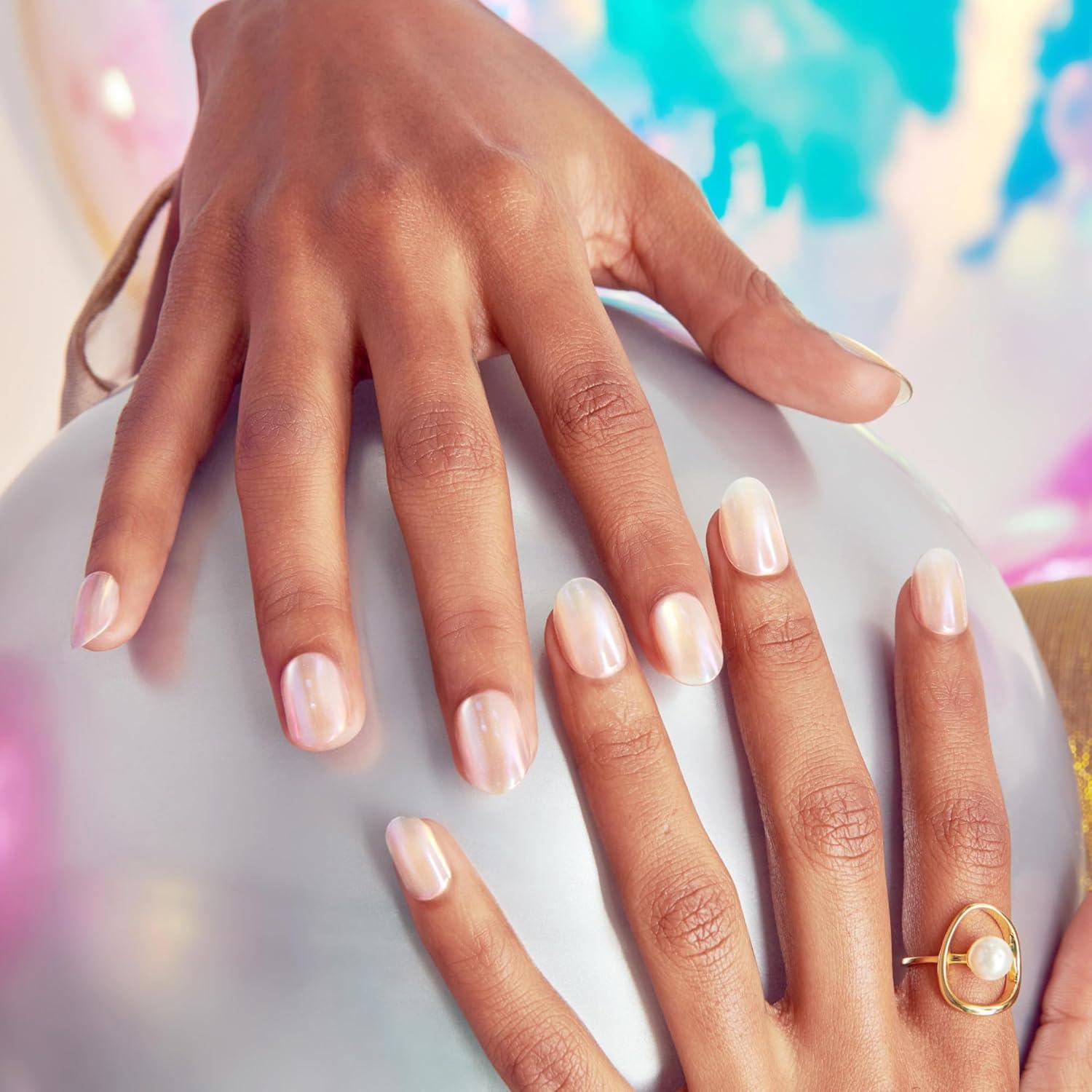 imageKISS imPRESS No Glue Mani Press On Nails Color FX Starstruck Beige Short Size Squoval Shape Includes 30 Nails Prep Pad Instructions Sheet 1 Manicure Stick 1 Mini FileShort Oval