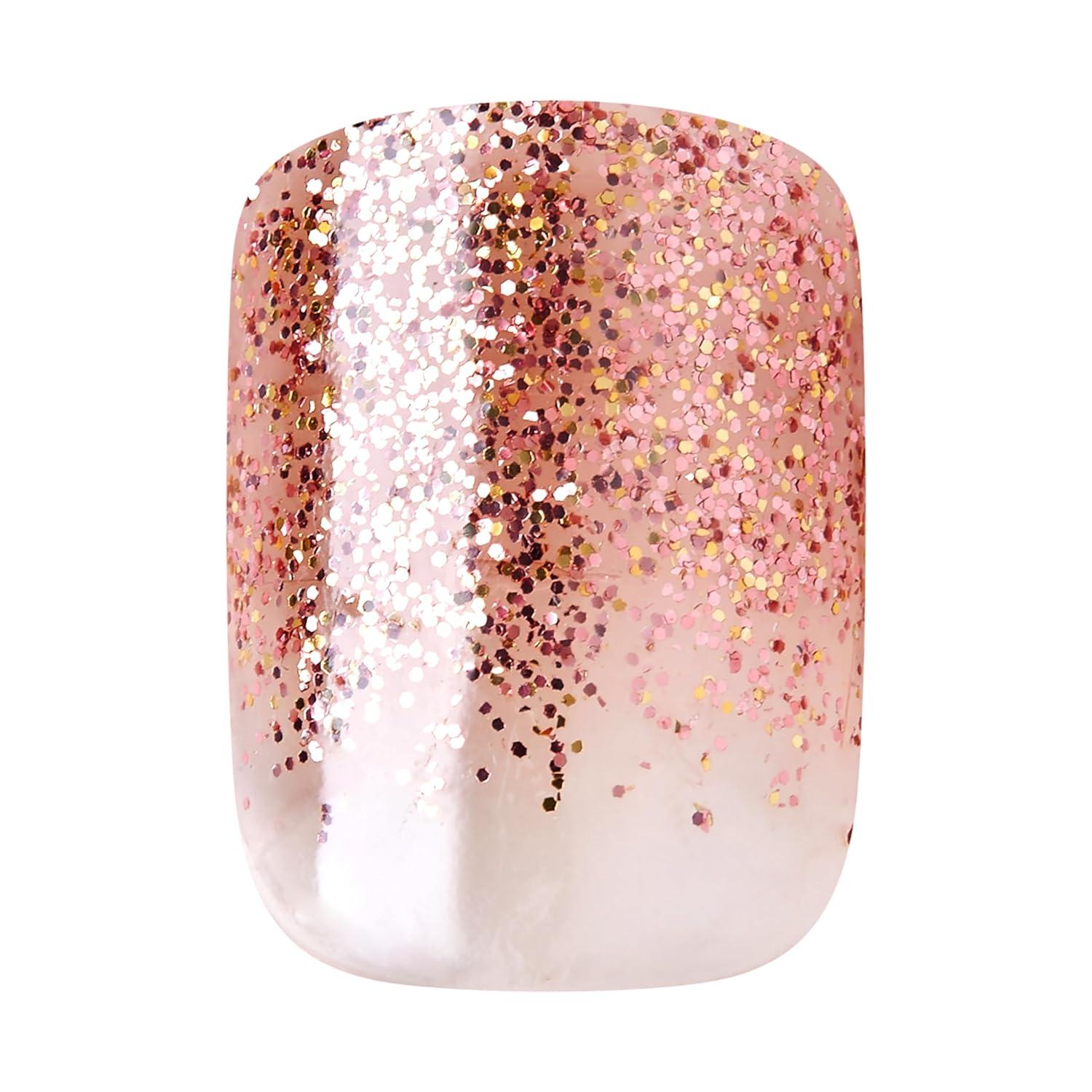 imageKISS imPRESS No Glue Mani Press On Nails Color FX Starstruck Beige Short Size Squoval Shape Includes 30 Nails Prep Pad Instructions Sheet 1 Manicure Stick 1 Mini FileShort Squoval