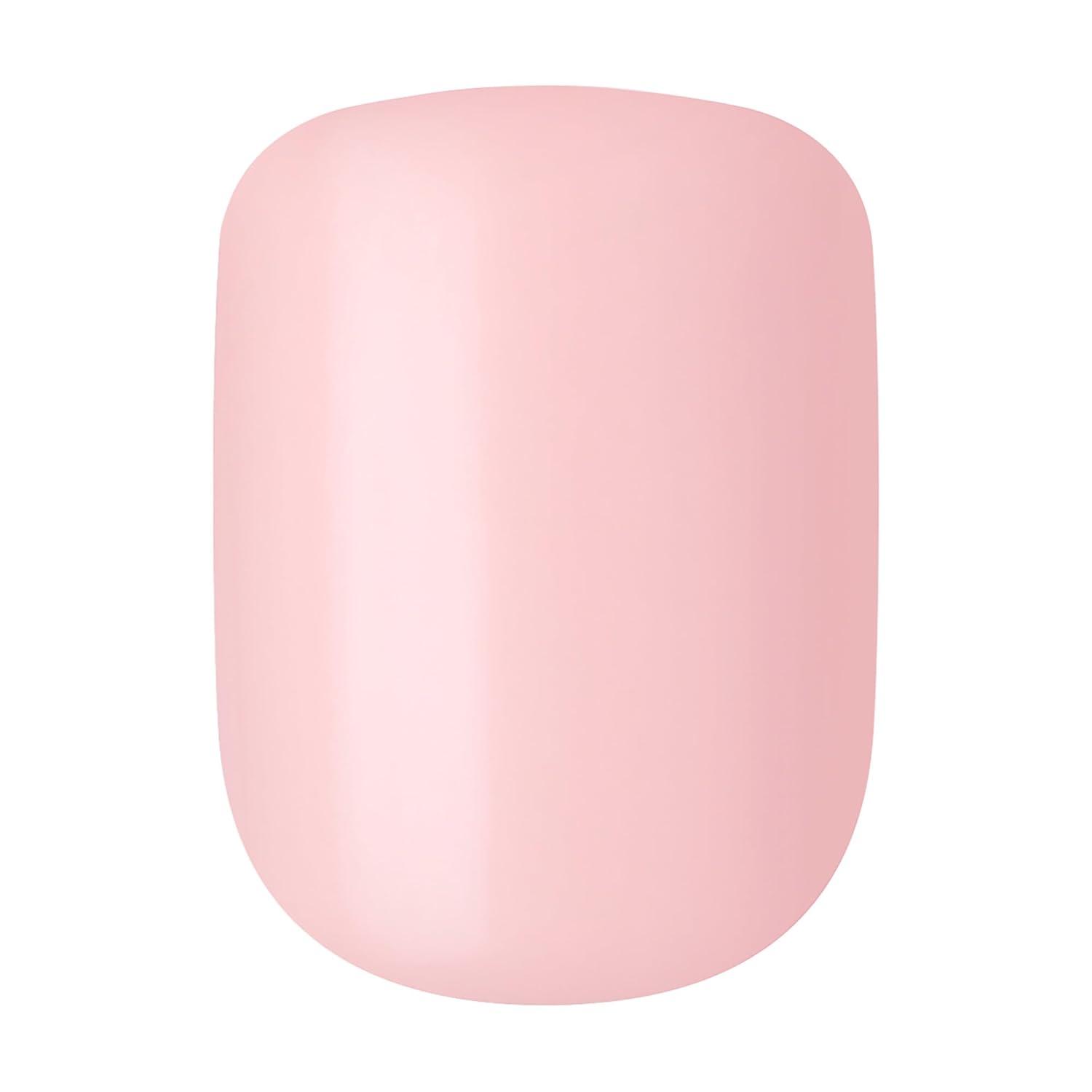 imageKISS imPRESS No Glue Mani Press On Nails Color Point Pink Pink Short Size Squoval Shape Includes 30 Nails Prep Pad Instructions Sheet 1 Manicure Stick 1 Mini FilePick me Pink