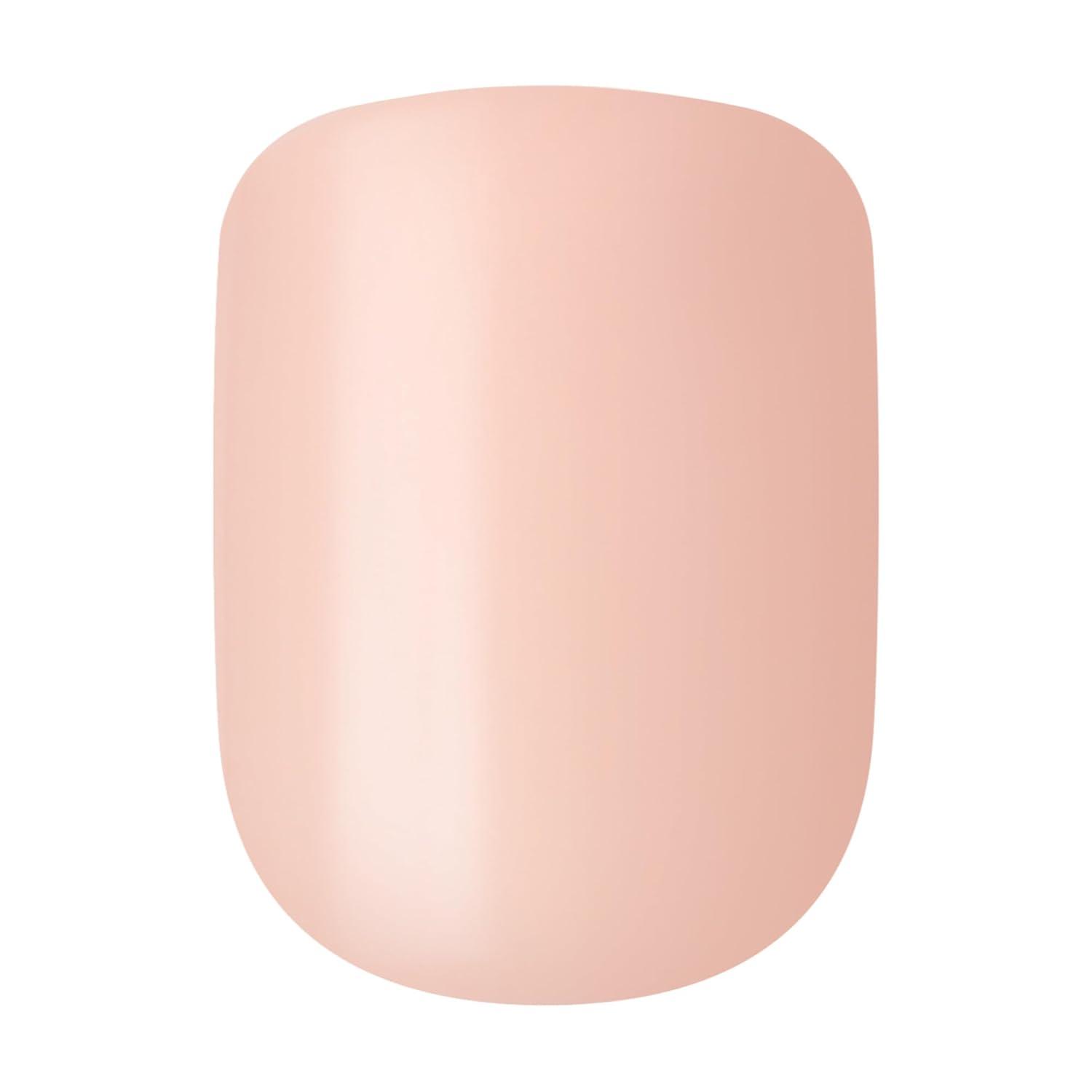 imageKISS imPRESS No Glue Mani Press On Nails Color Try Gray Gray Short Size Squoval Shape Includes 30 Nails Prep Pad Instructions Sheet 1 Manicure Stick 1 Mini FilePeevish Pink