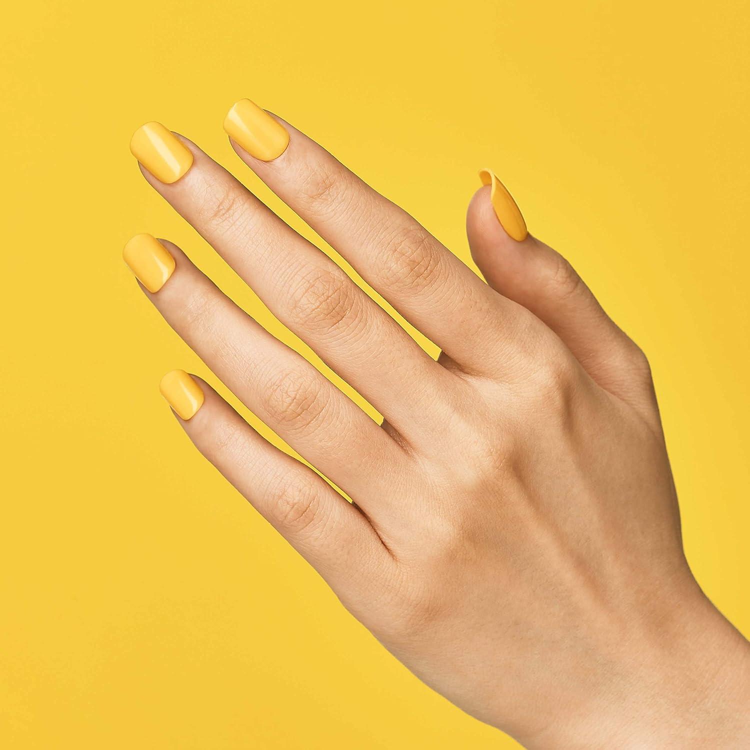 imageKISS imPRESS No Glue Mani Press On Nails Color YOLO Yellow Short Size Squoval Shape Includes 30 Nails Prep Pad Instructions Sheet 1 Manicure Stick 1 Mini FileYOLO