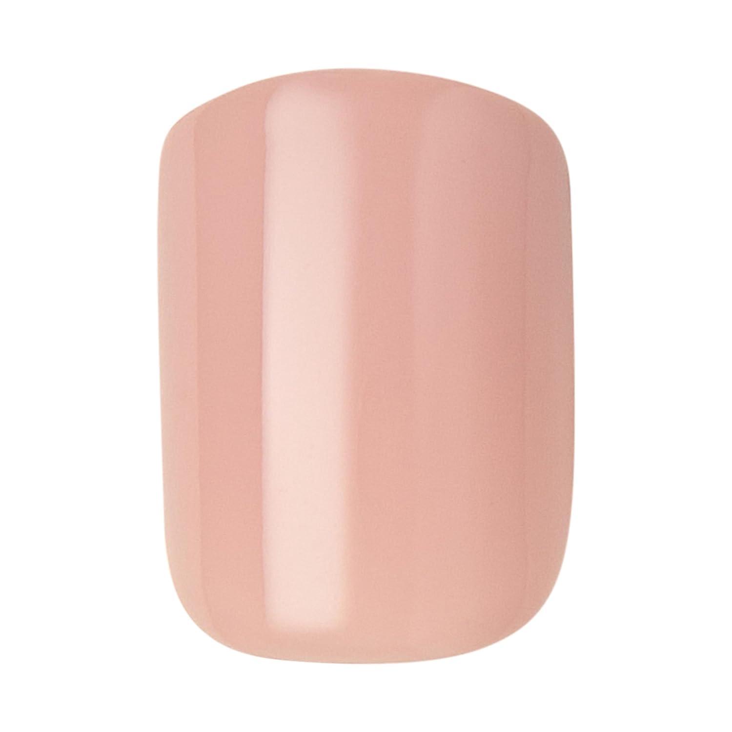 imageKISS imPRESS No Glue Mani Press On Nails Design Eternity Medium Blue Short Size Squoval Shape Includes 30 Nails Prep Pad Instructions Sheet 1 Manicure Stick 1 Mini FilePink
