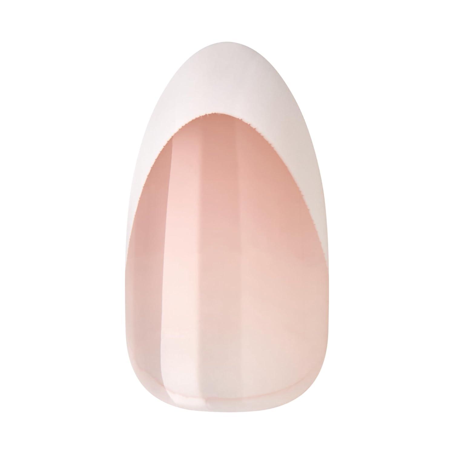 imageKISS imPRESS No Glue Mani Press On Nails French Ditto Light Neutral Pink Tip French Short Size Oval Shape Includes 30 Nails Prep Pad Instructions Sheet 1 Manicure Stick 1 Mini FileFearless