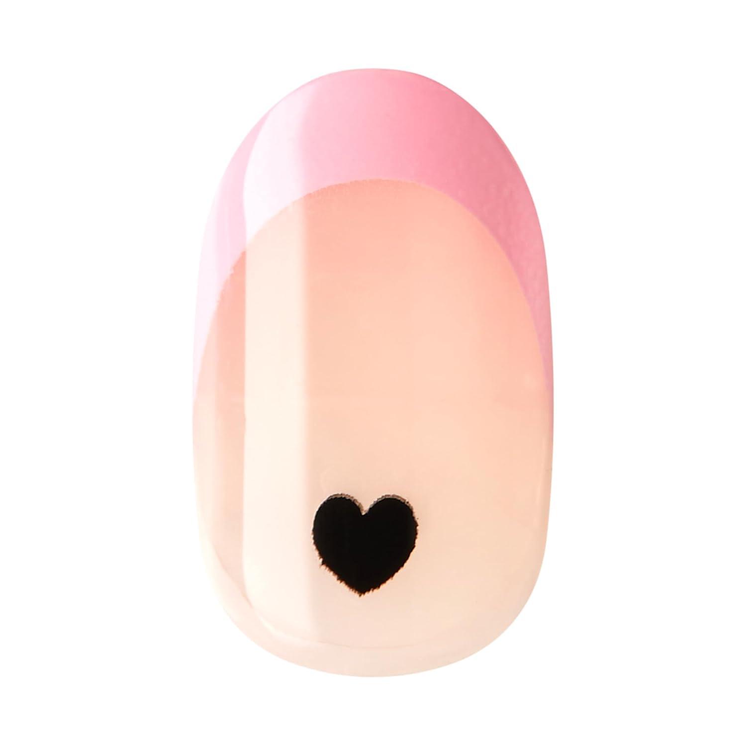 imageKISS imPRESS No Glue Mani Press On Nails French Ditto Light Neutral Pink Tip French Short Size Oval Shape Includes 30 Nails Prep Pad Instructions Sheet 1 Manicure Stick 1 Mini FileDitto