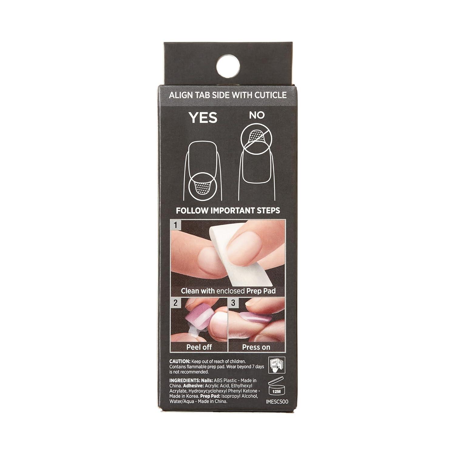 imageKISS imPRESS PressOn Manicure Premium Collection Fake Nails Sweet Life Purple Jelly Squiggle Short ampamp Square Easy To Apply Super Hold Chip Proof Smudge Proof No Dry Time Durable 30 Count