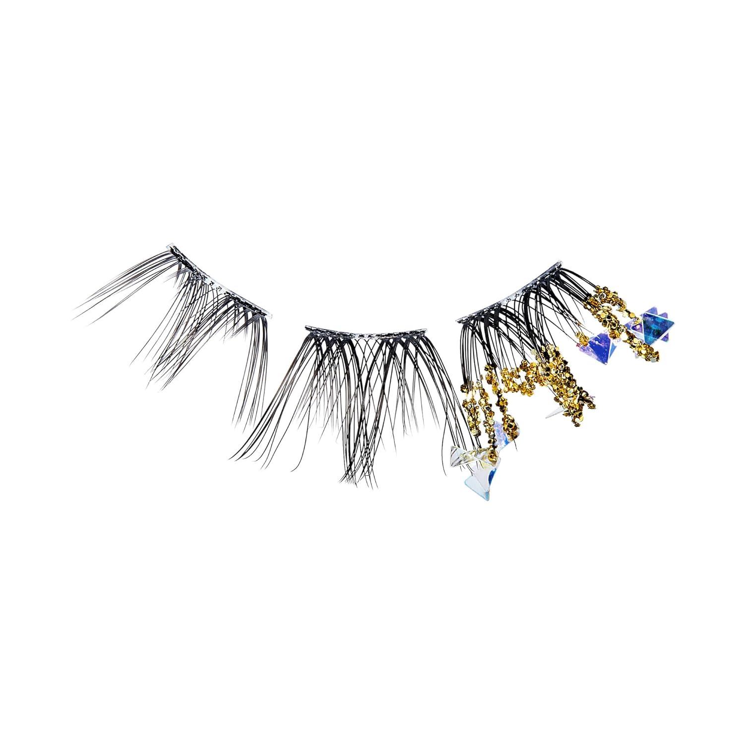 imageWICKED X FALSCARA False Eyelashes Lash Extension Kit Normal is Overrated 10 Lash Clusters 8mm10mm Medium Volume Yellow ampamp Purple Glitter Mini Bond Green ampamp Pink Mini ApplicatorNormal is Overrated