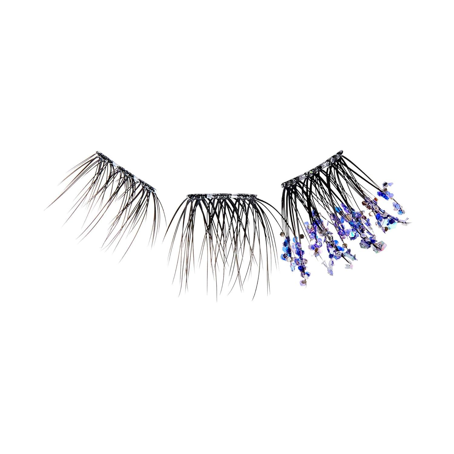 imageWICKED X FALSCARA False Eyelashes Munchkinland 8mm10mm Natural Volume Multicolored Glitter Lash Extension Kit Includes Mini BOND NET WT 45 G 015 Oz Mini Applicator ampamp 10 Lash ClustersDarlingest