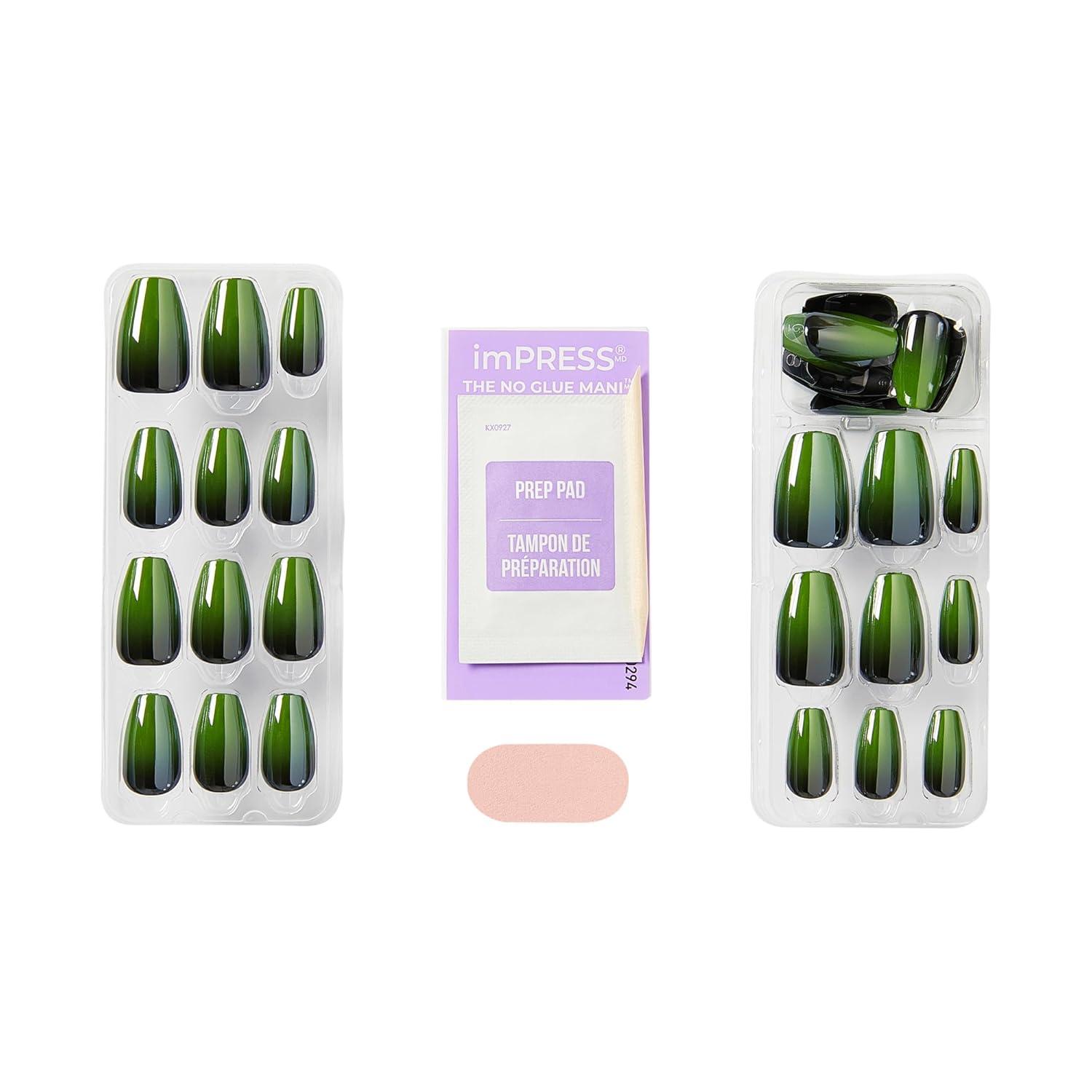 imageWICKED X imPRESS Press On Nails Jolly Old Shiz Multicolor Medium Coffin New Improved Adhesive Up To 10 Day Hold Includes 30 Fake Nails 1 Prep Pad 1 Manicure Stick 1 Mini FileLeaders Of Oz