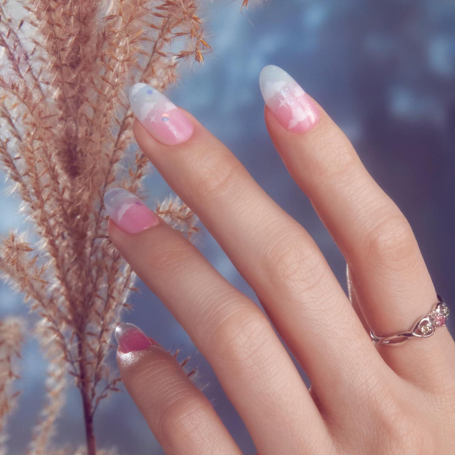 imageWICKED X imPRESS Press On Nails New Improved Adhesive Up To 10 Day Hold Beautifical White Medium Oval Includes 30 Fake Nails 1 Prep Pad 1 Manicure Stick 1 Mini FileDestined To Fly