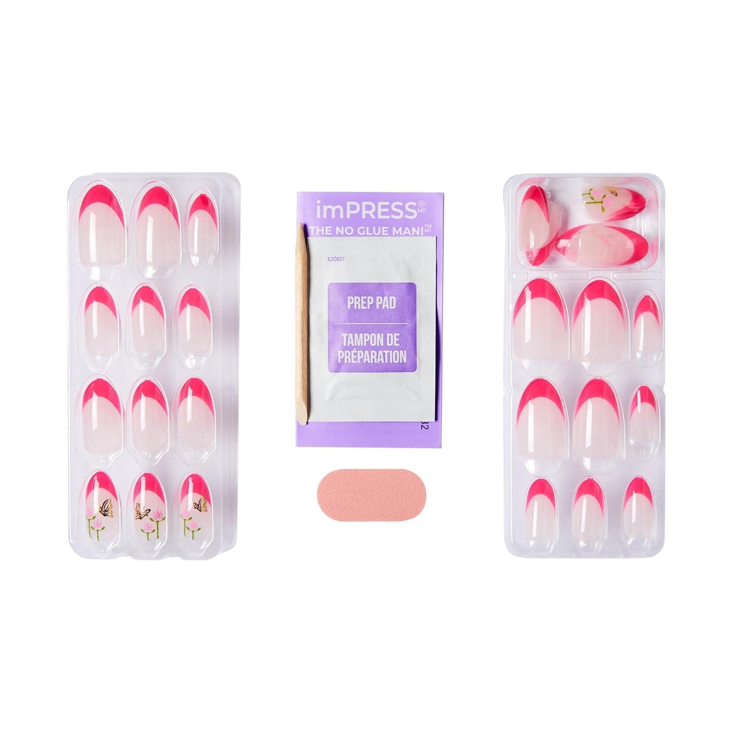 imageWICKED X imPRESS Press On Nails New Improved Adhesive Up To 10 Day Hold Beautifical White Medium Oval Includes 30 Fake Nails 1 Prep Pad 1 Manicure Stick 1 Mini FileUnlikely Friendship