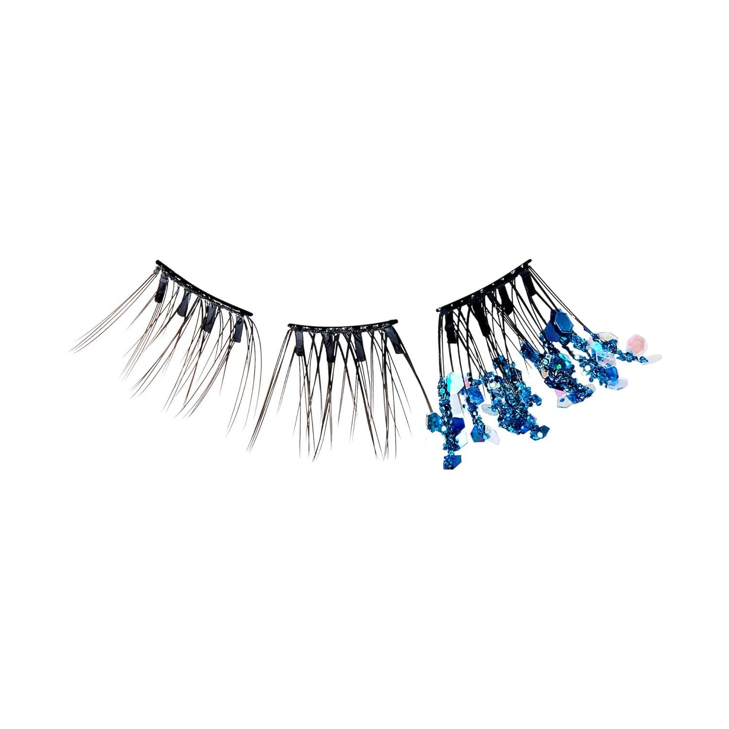 imageWICKED X imPRESS Press On Self Adhesive Eyelashes Welcome to OZ 8mm10mm Natural Volume Press On Lashes Pink Glitter No Glue Needed 12 Lash Clusters ampamp NonStick Mini ApplicatorOzspresso