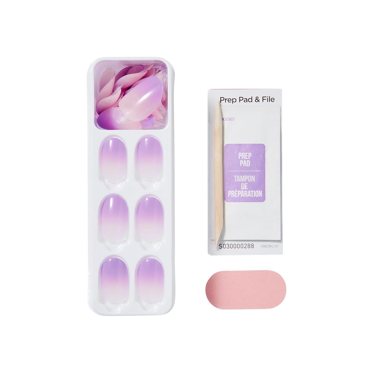 imageimPRESS Color Ombre Press On Nails Friendzone Blue Short Oval PureFit Technology Patented Super Hold Adhesive Chip Proof Smudge Proof Mini Nail File Manicure Stick ampamp 30 Fake NailsTake A Chance