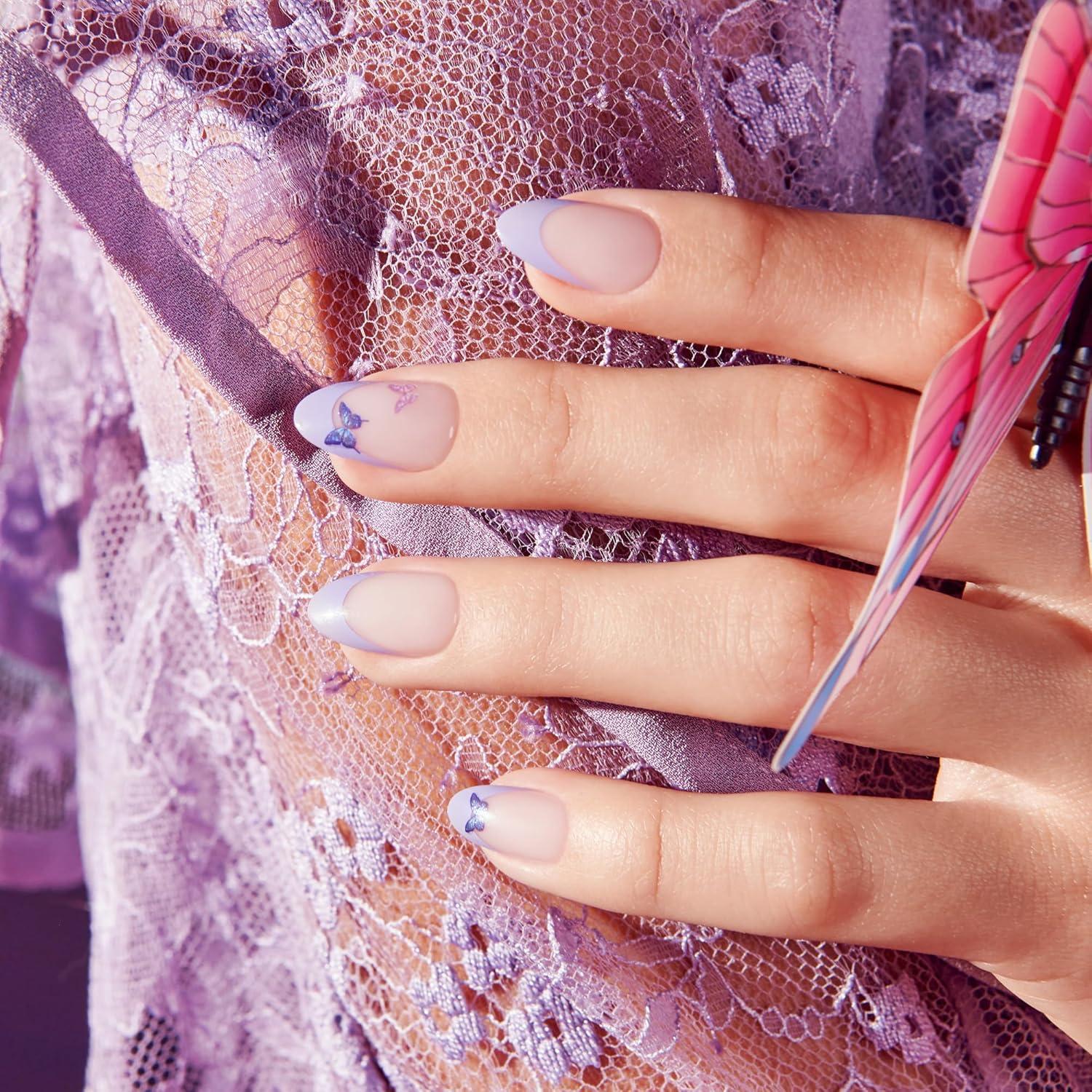 imageimPRESS X WICKED FOR GOOD Press On Nails Living in a Dream Purple Medium Coffin New Improved Adhesive Up To 10 Day Hold Includes 30 Fake Nails 1 Prep Pad 1 Manicure Stick 1 Mini FileGlinda Upland