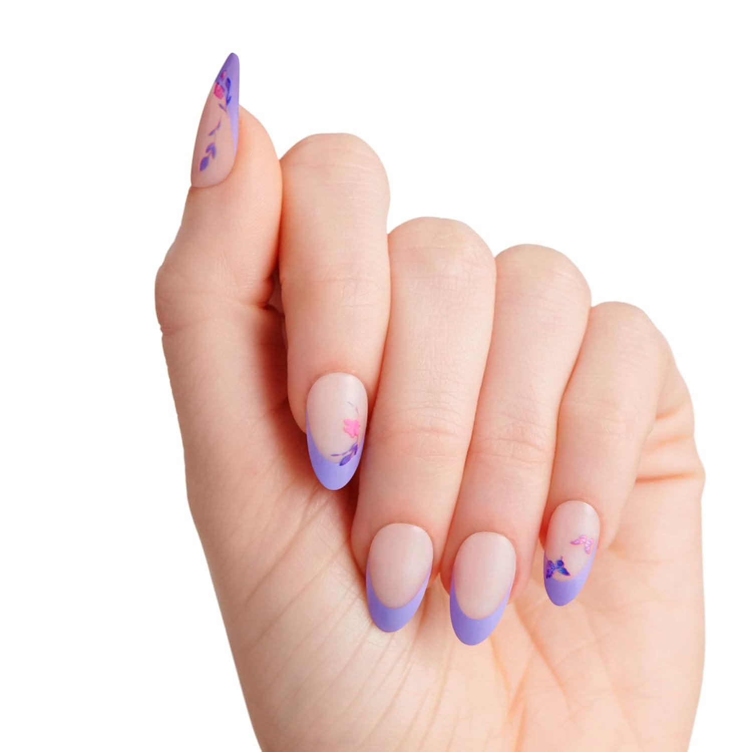 imageimPRESS X WICKED FOR GOOD Press On Nails Living in a Dream Purple Medium Coffin New Improved Adhesive Up To 10 Day Hold Includes 30 Fake Nails 1 Prep Pad 1 Manicure Stick 1 Mini FileGlinda Upland
