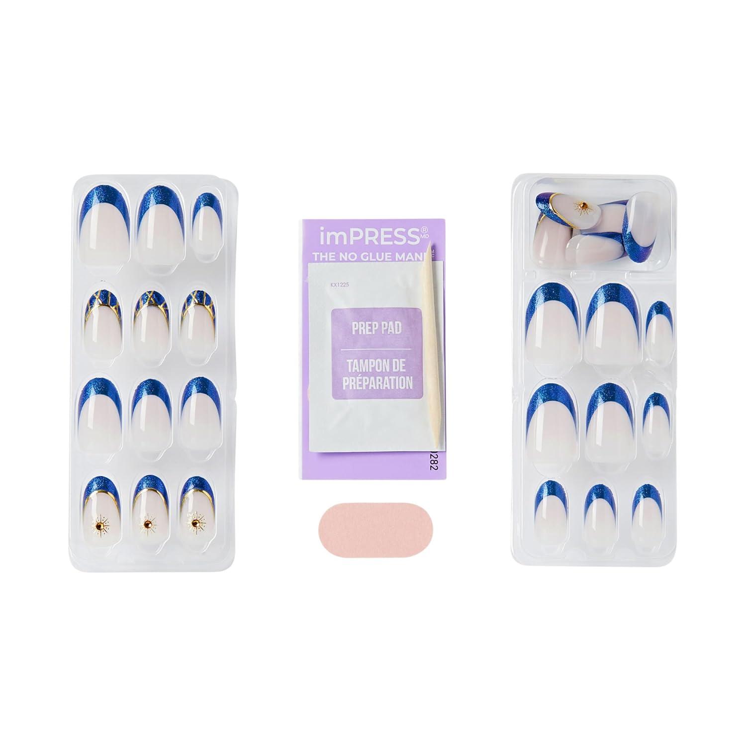 imageimPRESS X WICKED FOR GOOD Press On Nails Living in a Dream Purple Medium Coffin New Improved Adhesive Up To 10 Day Hold Includes 30 Fake Nails 1 Prep Pad 1 Manicure Stick 1 Mini FileWickedly Brave
