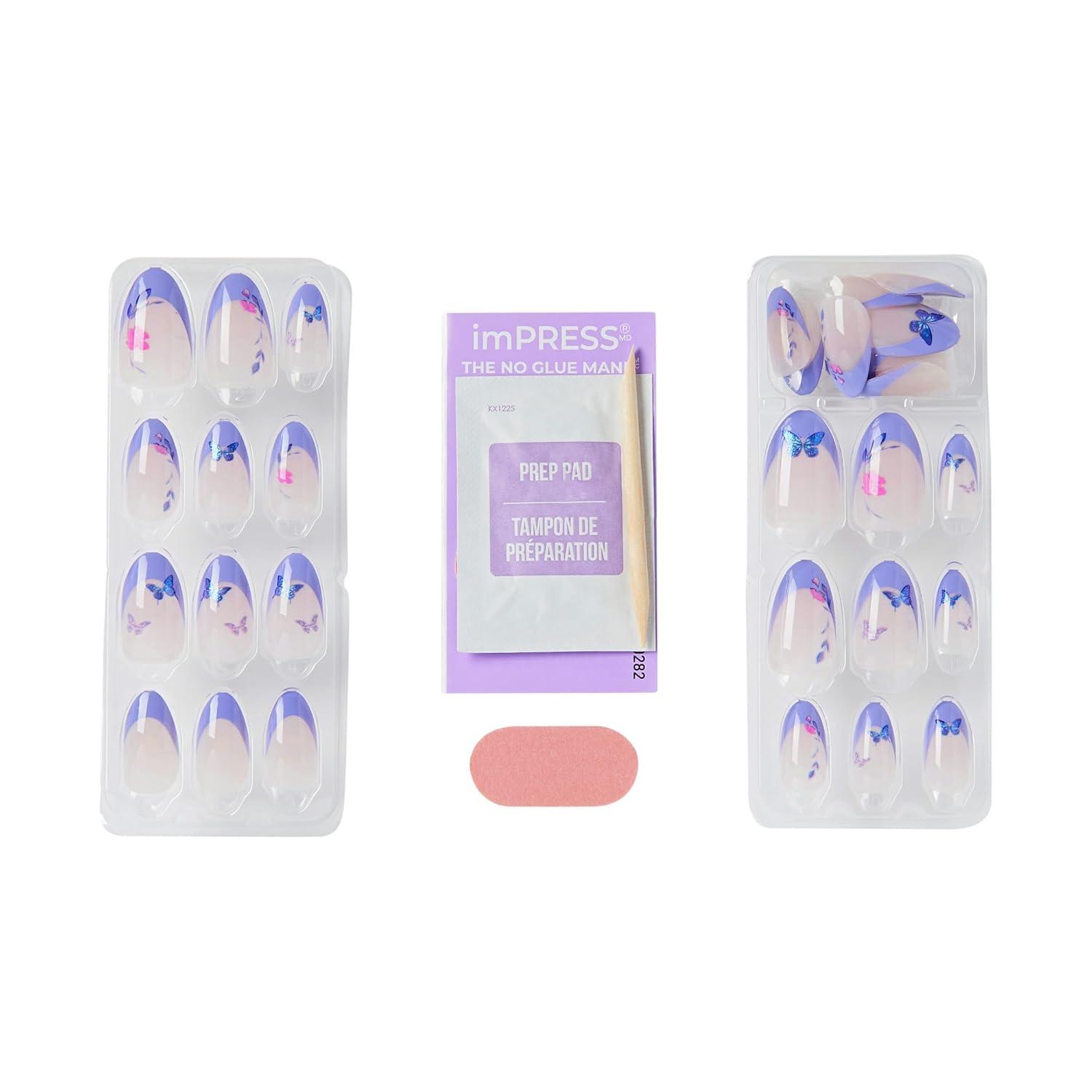 imageimPRESS X WICKED FOR GOOD Press On Nails Living in a Dream Purple Medium Coffin New Improved Adhesive Up To 10 Day Hold Includes 30 Fake Nails 1 Prep Pad 1 Manicure Stick 1 Mini FileGlinda Upland