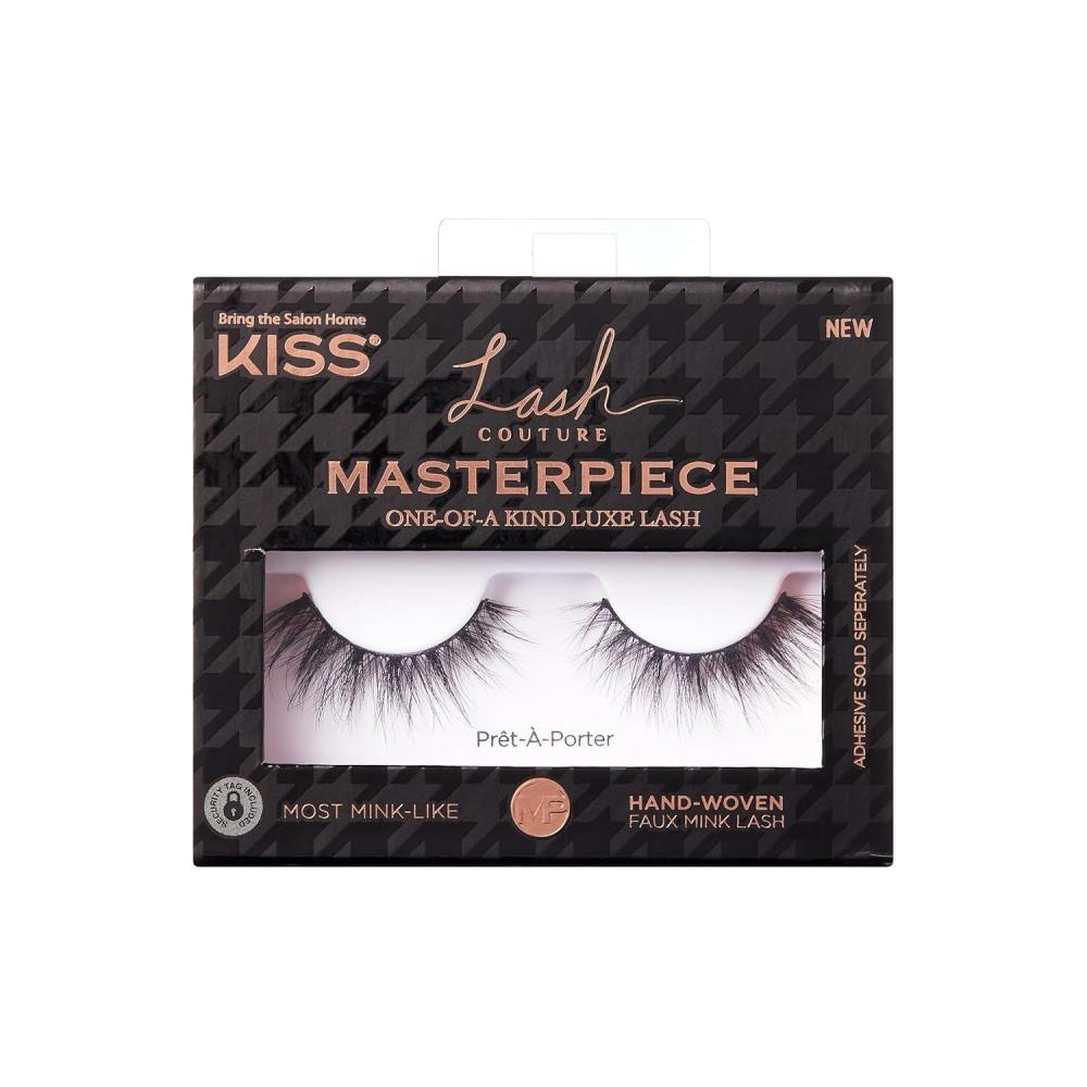 imageKISS Lash Couture Masterpiece HandWoven Faux Mink False Eyelashes Style PrtPorter 12mm Easy to Apply Reusable Vegan Cruelty Free 1 Pair Strip LashesPrtPorter