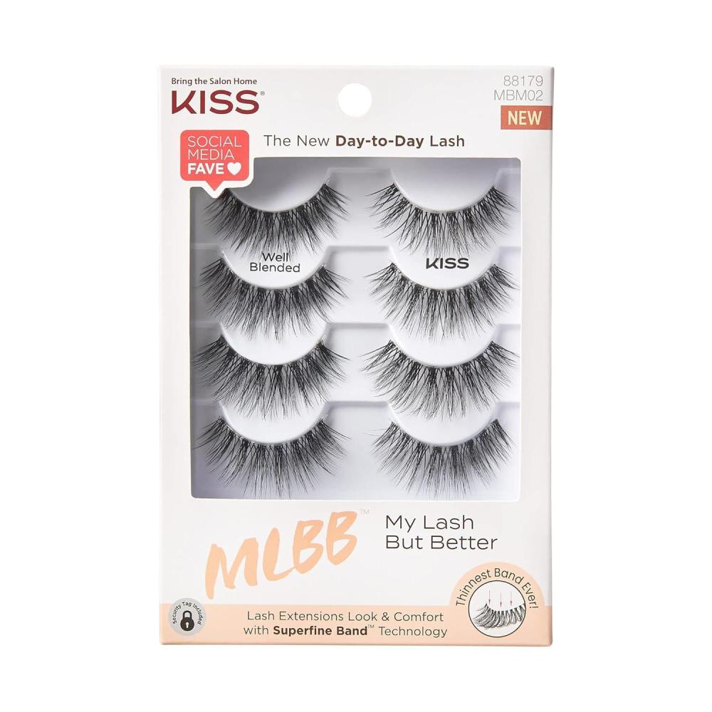 imageKISS My Lash But Better False Eyelashes Well Blended 16mm Includes 4 Pairs Of Lashes Easy to Apply Reusable Lash Clusters