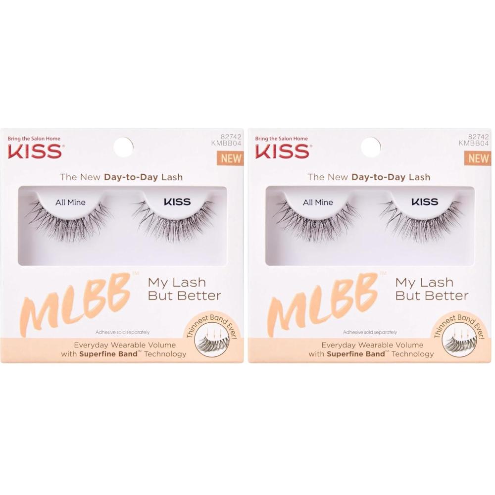 imageKISS My Lash But Bolder False Eyelashes Big Personality 14mm Includes 1 Pair Easy to Apply Reusable Lash ClustersBlack