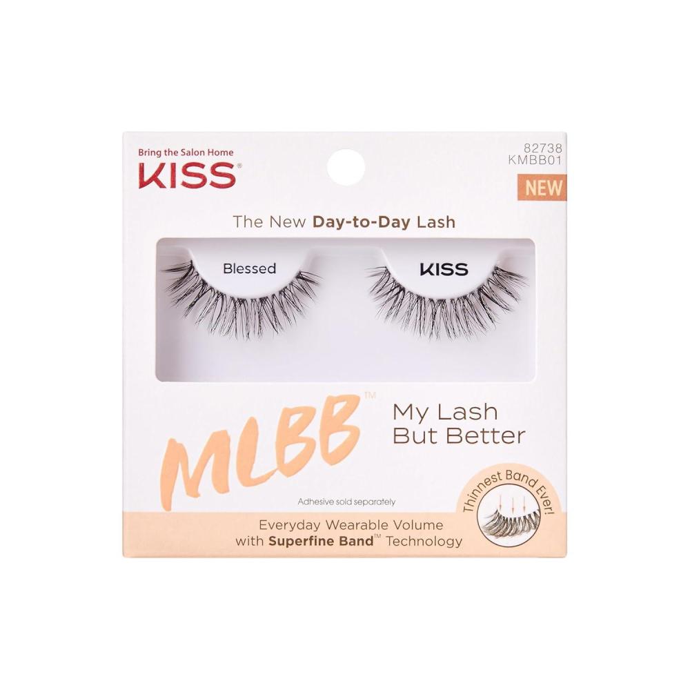 imageKISS My Lash But Bolder False Eyelashes Big Personality 14mm Includes 1 Pair Easy to Apply Reusable Lash ClustersBlessed