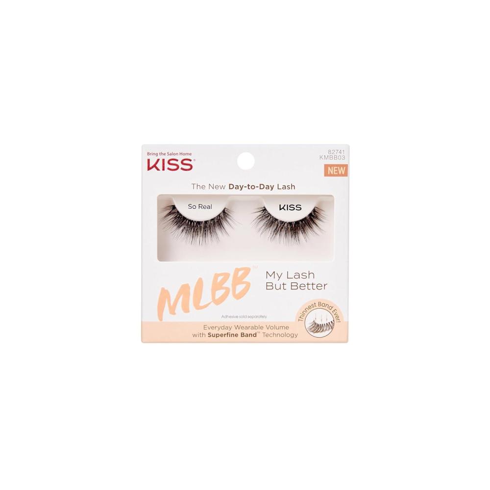 imageKISS My Lash But Bolder False Eyelashes Big Personality 14mm Includes 1 Pair Easy to Apply Reusable Lash ClustersSo Real