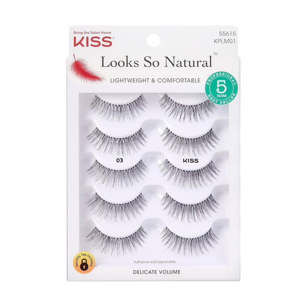 imageKISS So Wispy Curated Collection of Bestselling False Eyelash Styles Multipack Volume ampamp Curl Lash Extensions Look Signature Wispy Effect Cruelty Free Reusable Contact Lens Friendly 5PairNatural Volume Multi Pack